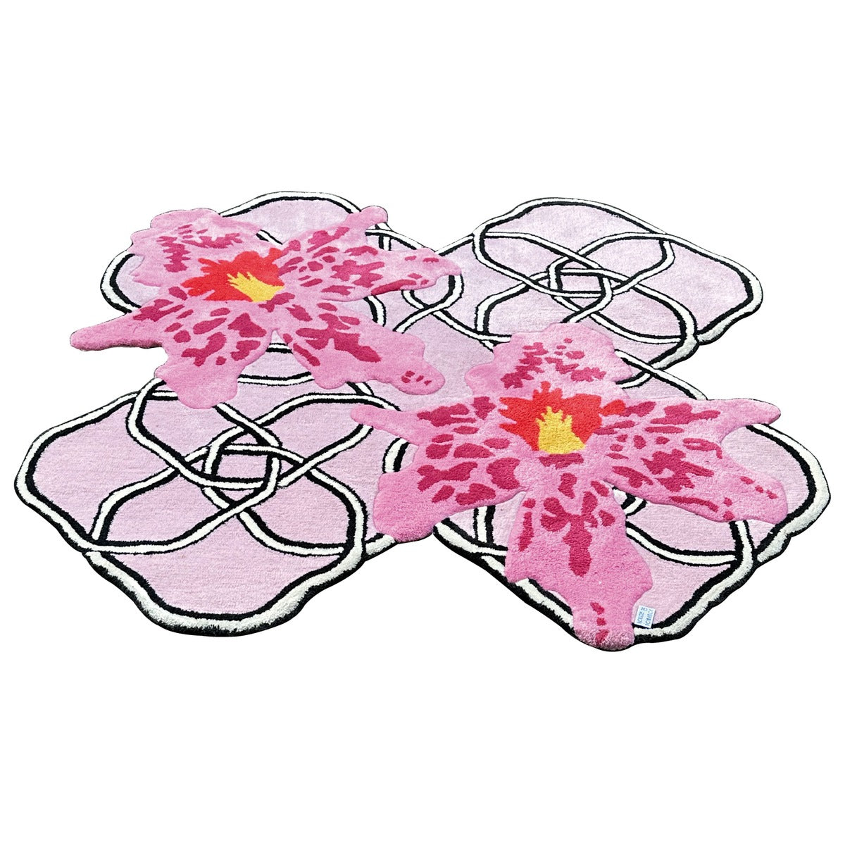 Orchid & Knot Shaped Rug — Pink Spotted Orchid