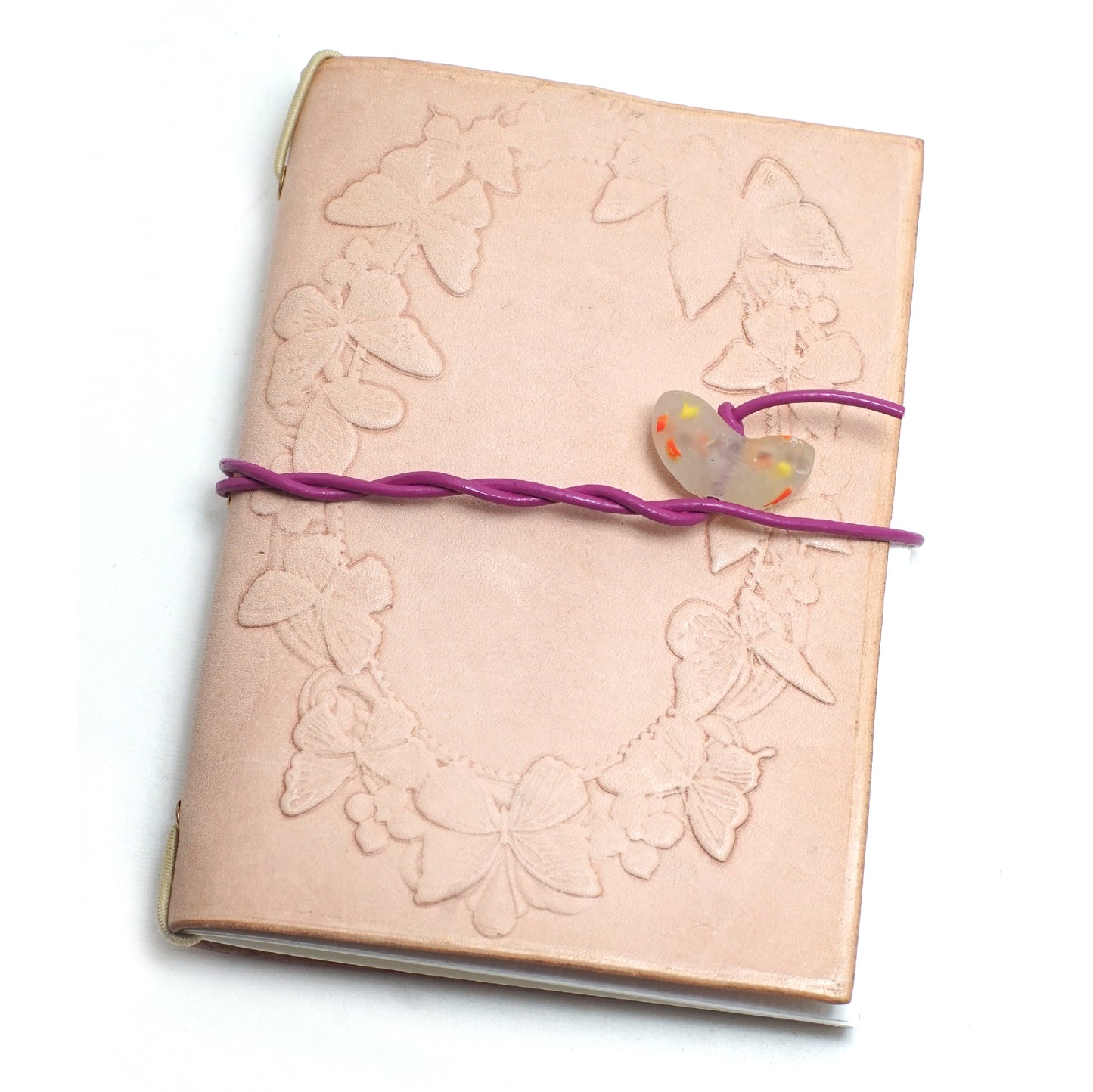 Genuine Leather Handmade Relief Vegetable Tanned Leather Travel Portable Watercolor Book
