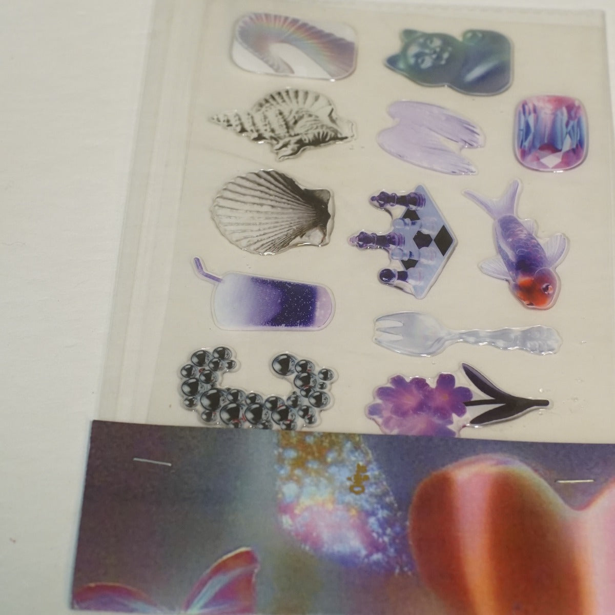 Puffy Epoxy Stickers — Shells & Koi