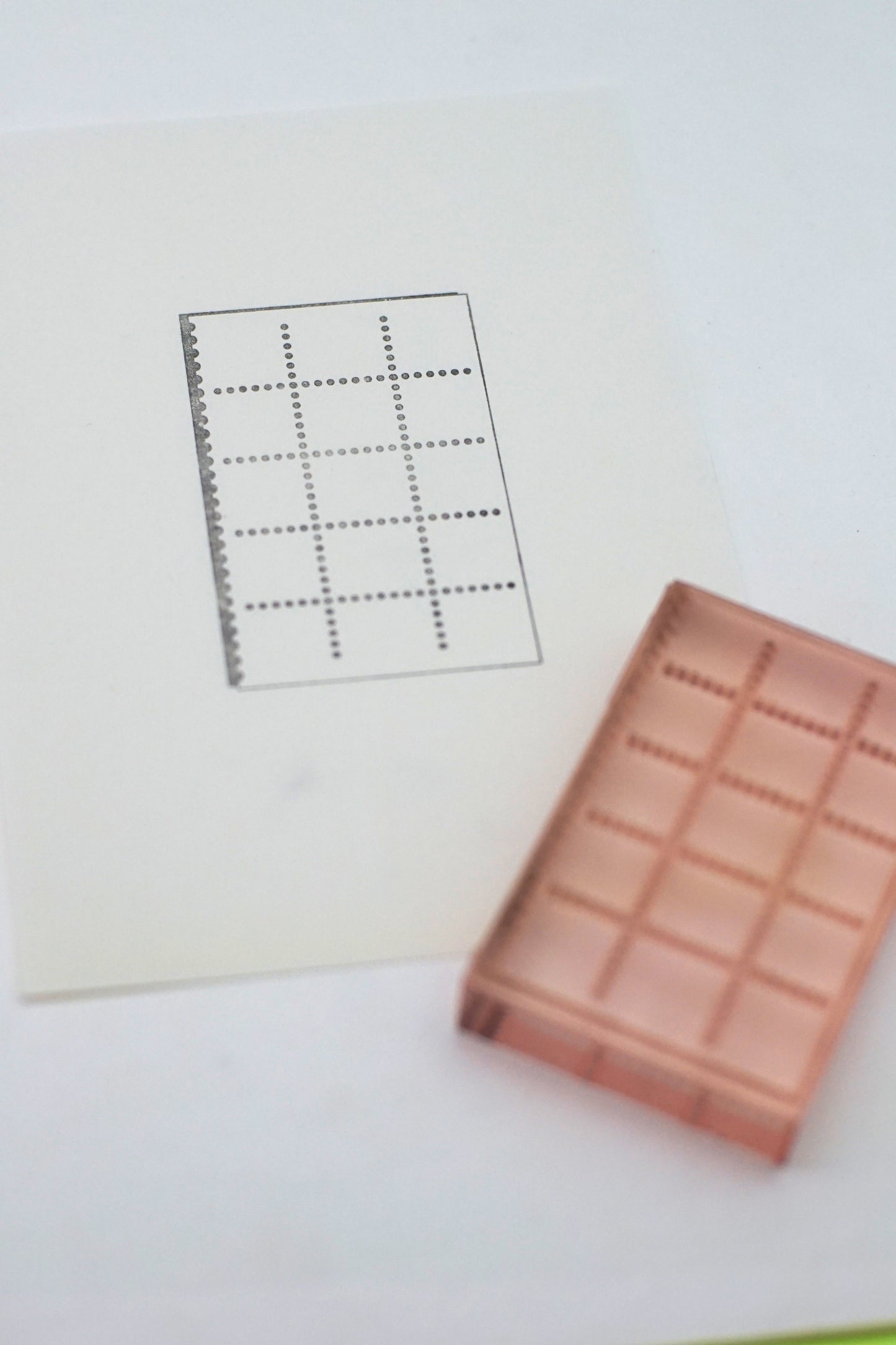 Dotted Grid Note Stamp (Perforated Edge)