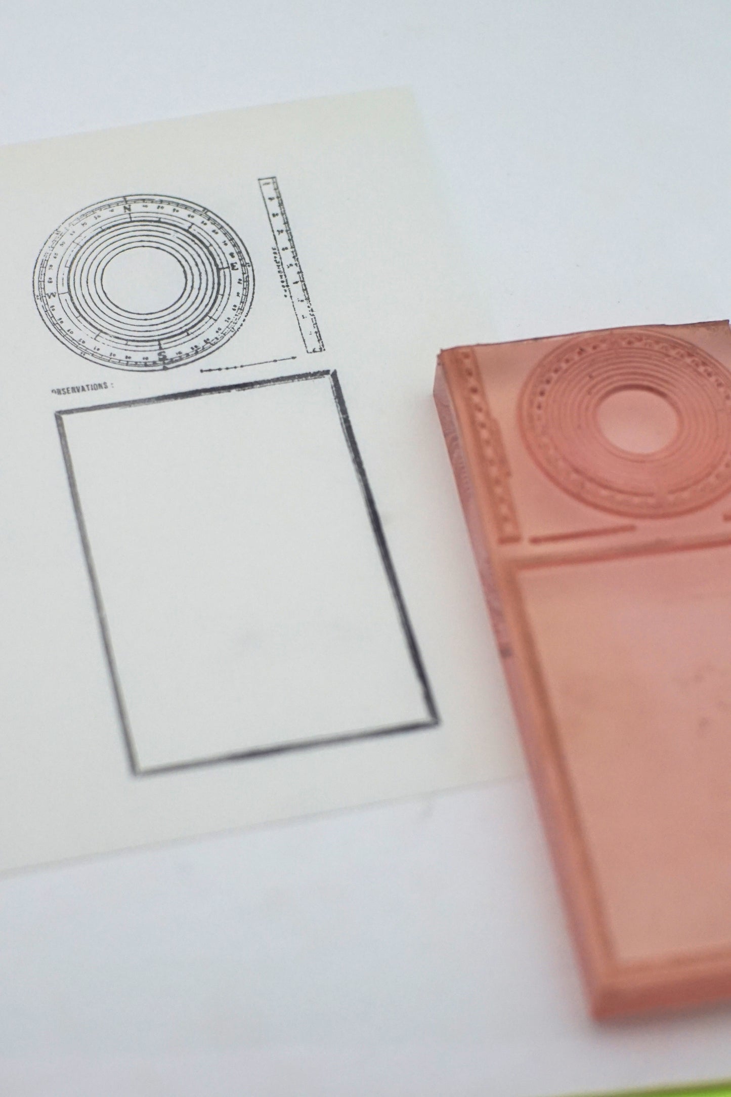 Compass Rose & Observations Log Stamp
