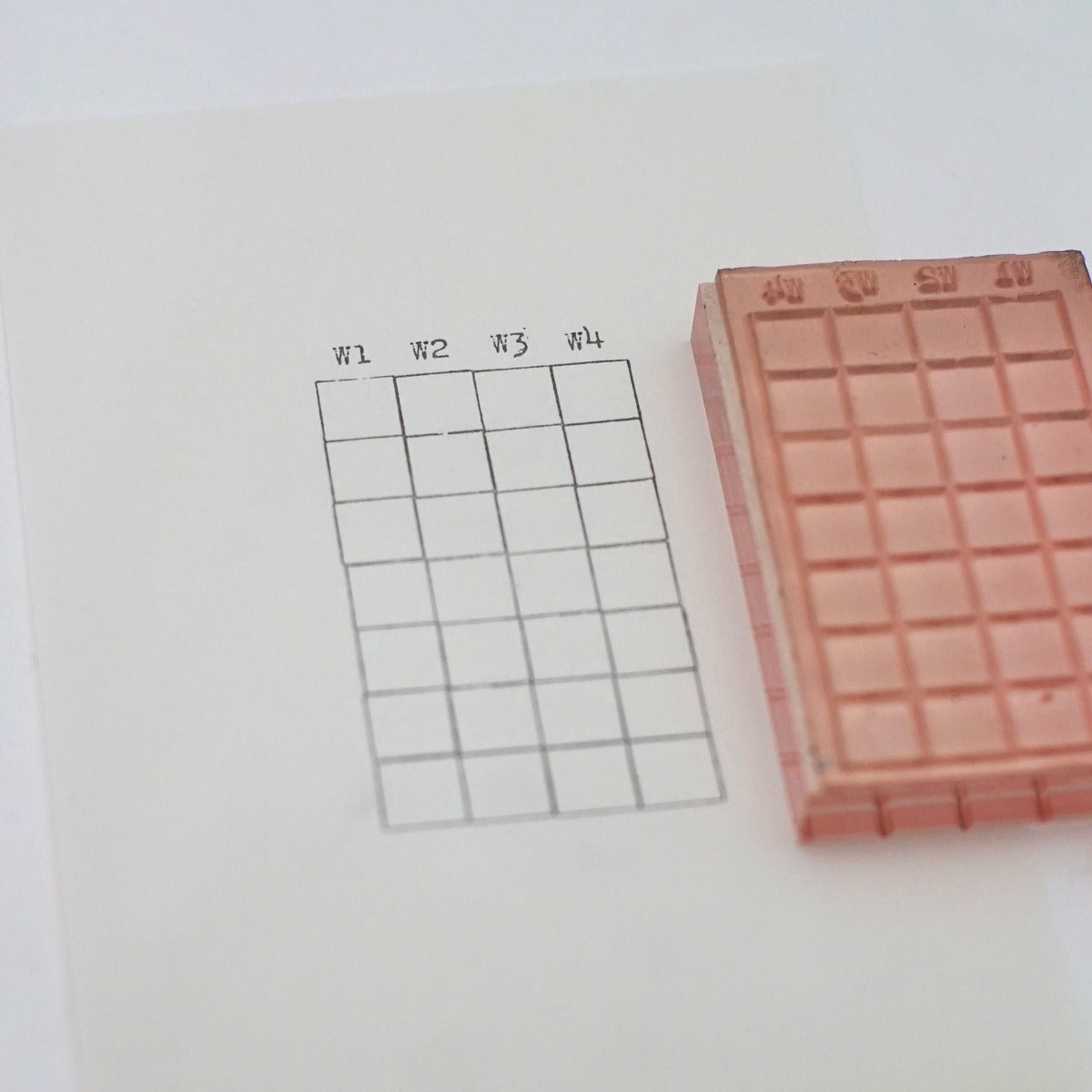 W1–W4 Weekly Planner Grid Stamp