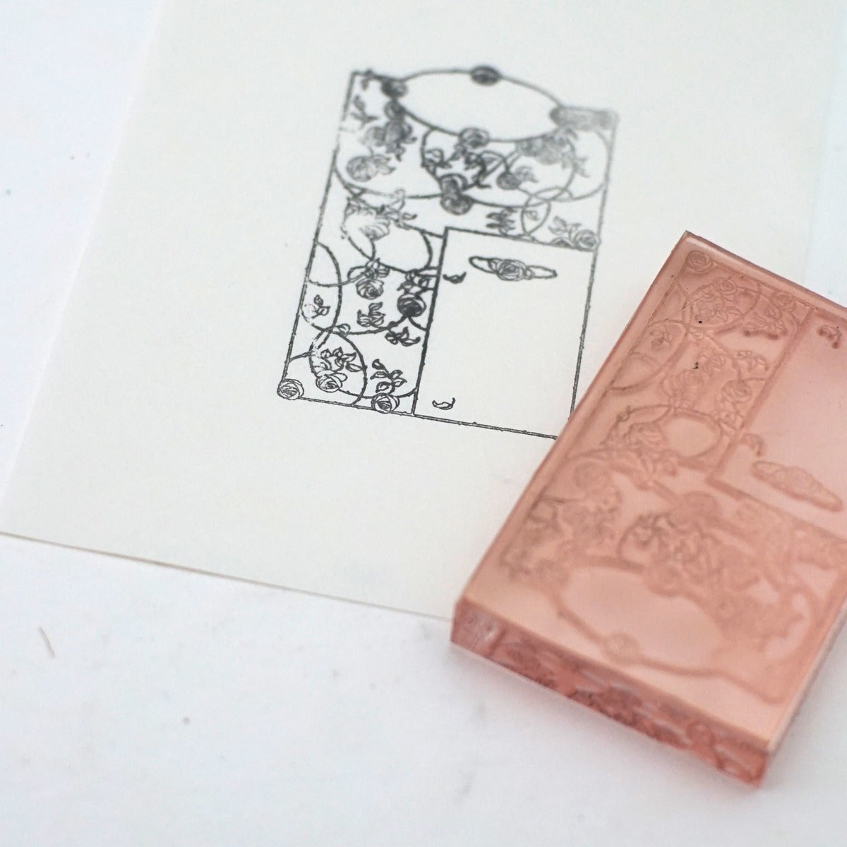 Rose Vine Frame Layout Stamp