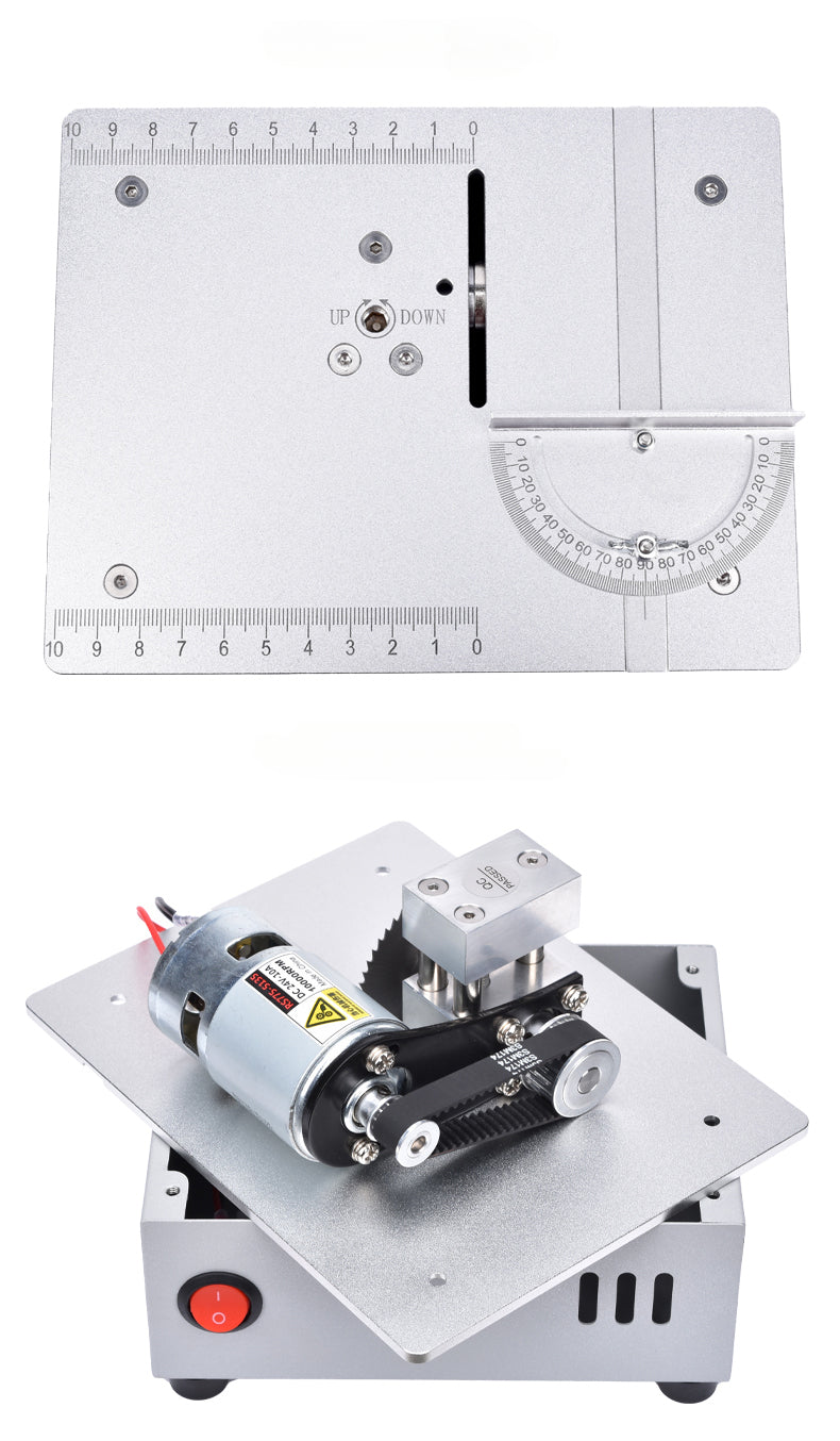 Precision desktop micro table saw DIY acrylic PCB desktop cutting machine mini aluminum alloy model small electric saw