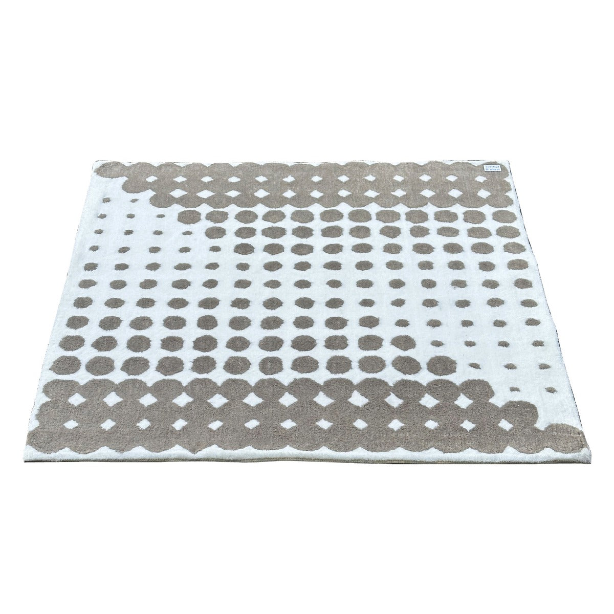 Geometric Square Rug — Halftone Dots