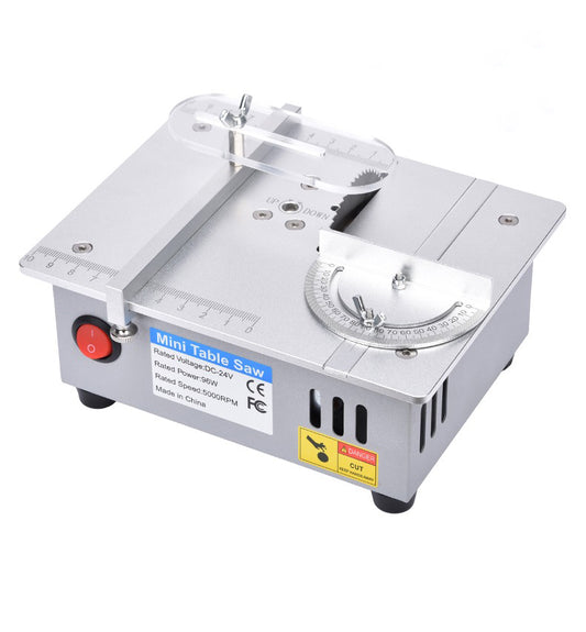 Precision desktop micro table saw DIY acrylic PCB desktop cutting machine mini aluminum alloy model small electric saw