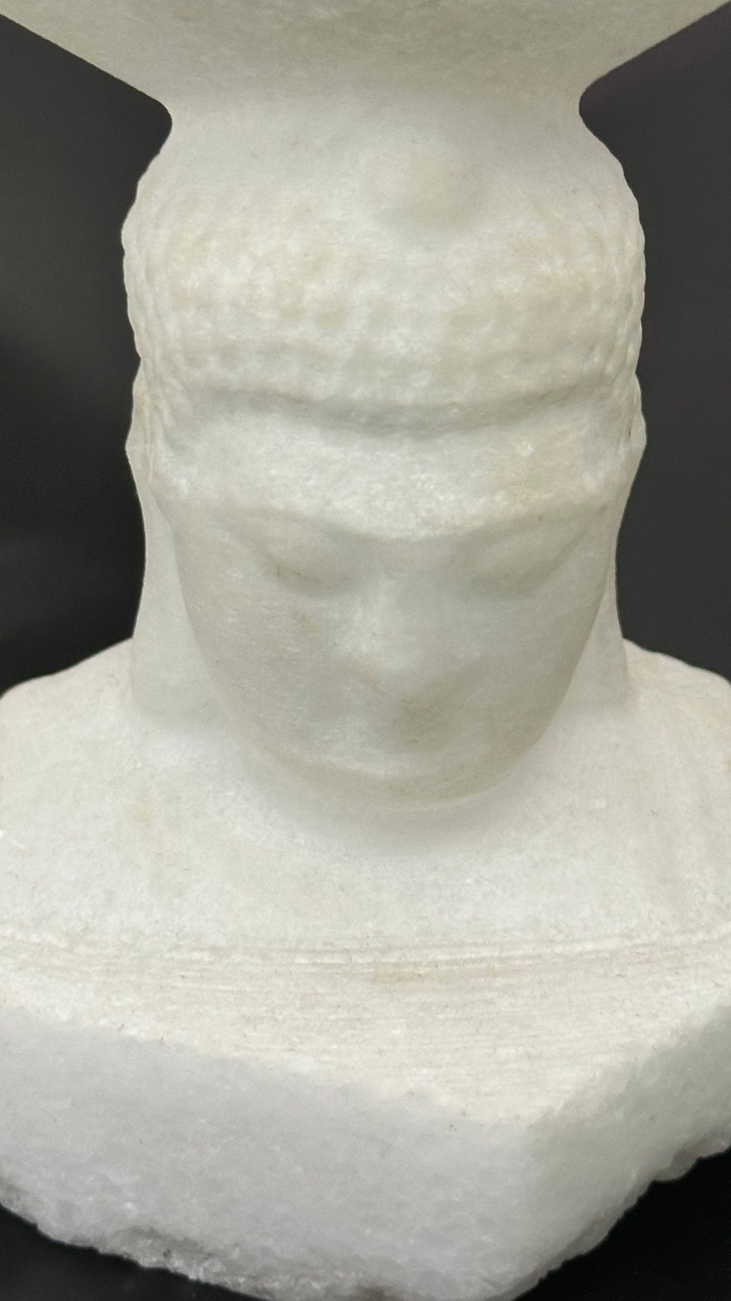 Carved Marble Buddha Candle Holder