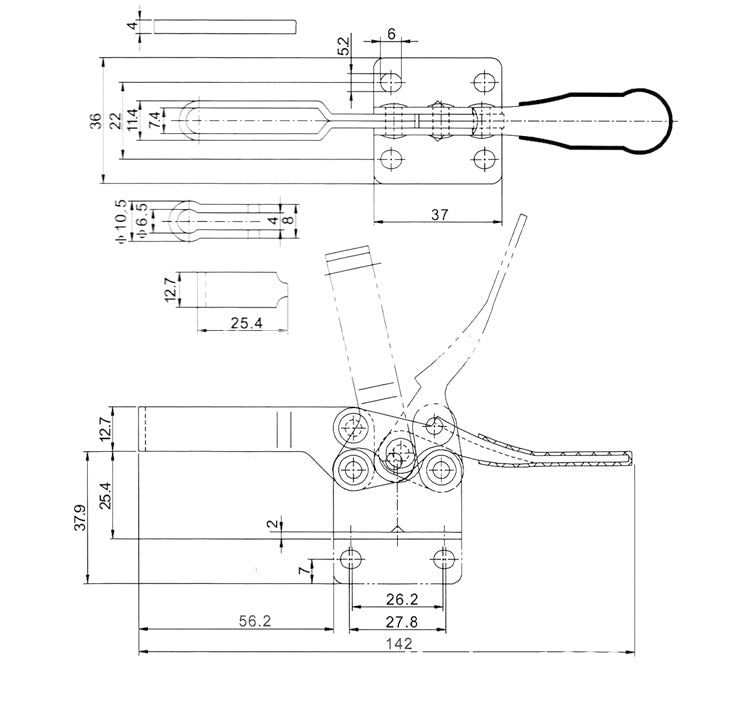 Hardware clip quick fixture horizontal quick fixture template machine