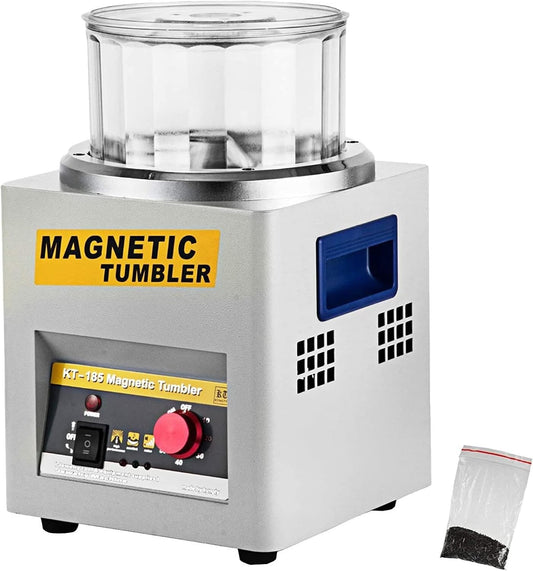 Mini KT-185 Magnetic Tumbler 180 mm, Jewellery Polishing Machine and Finisher Machine with Good Time Function Easy to Use for Beginners and Professionals