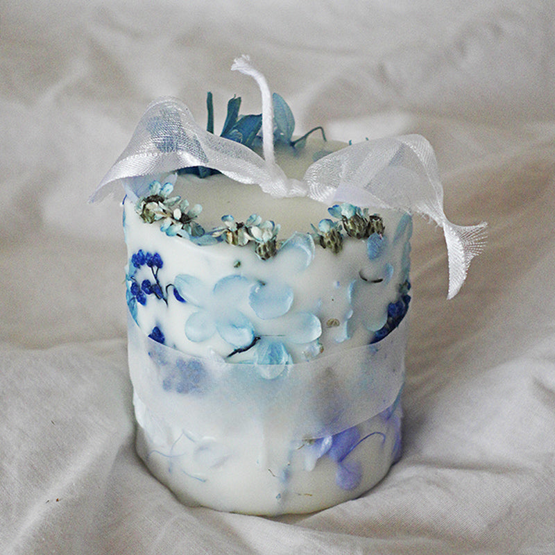 Dried rose scented candle set gift