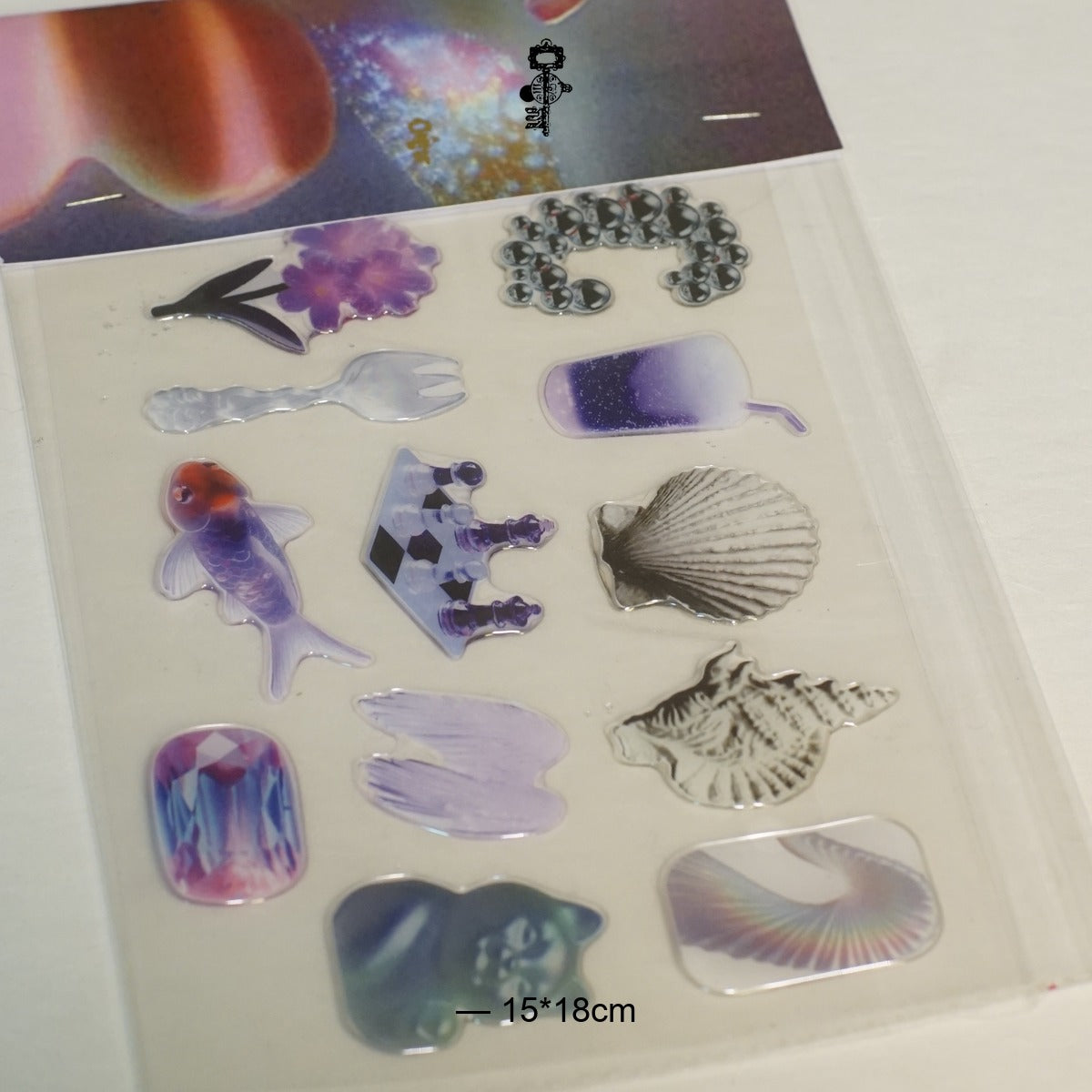 Puffy Epoxy Stickers — Shells & Koi