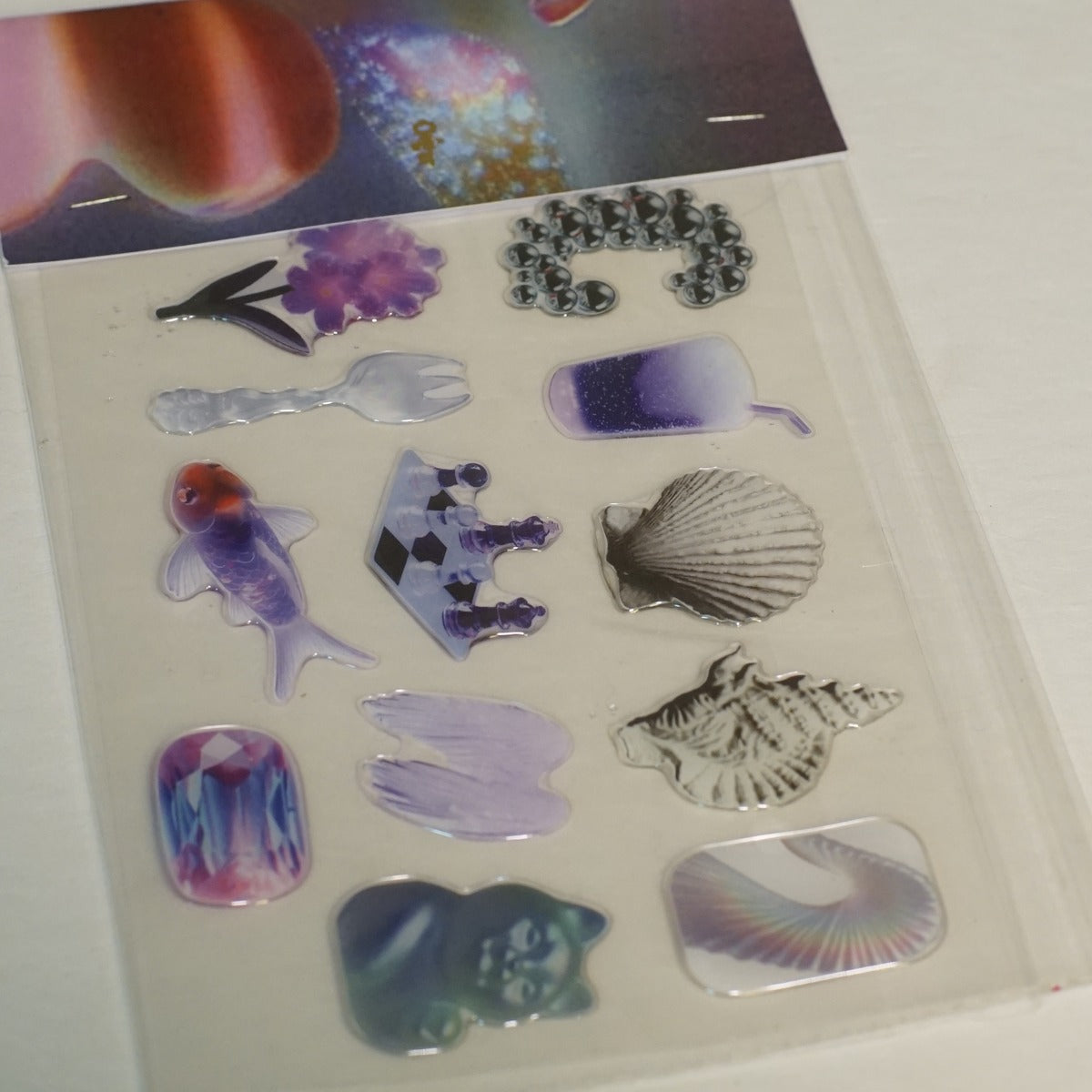 Puffy Epoxy Stickers — Shells & Koi