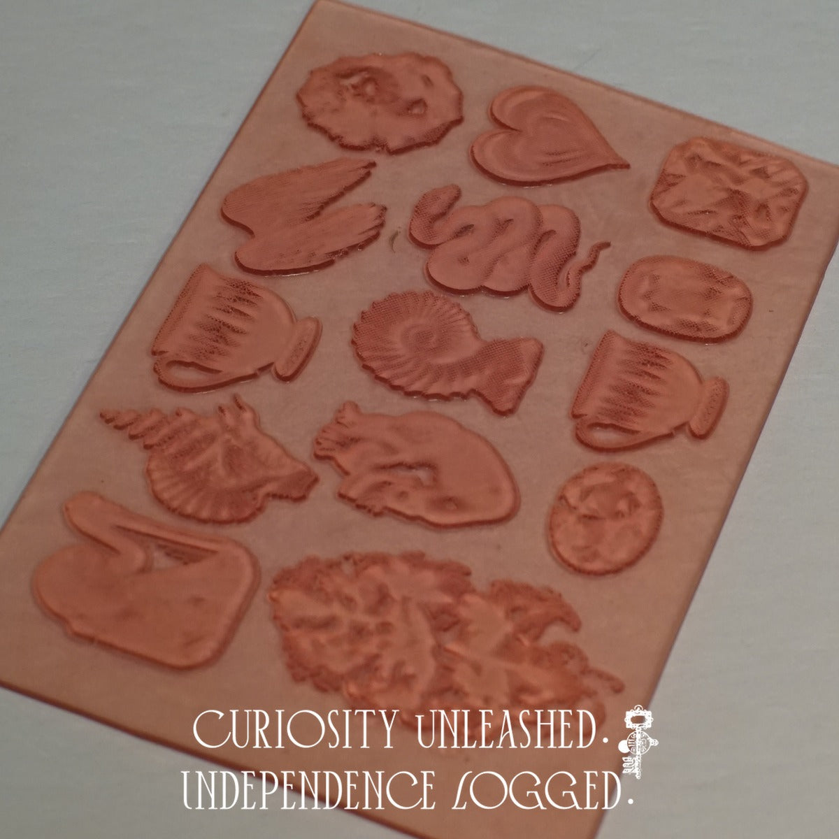 Red Stamp Sheet — Relics & Fossils