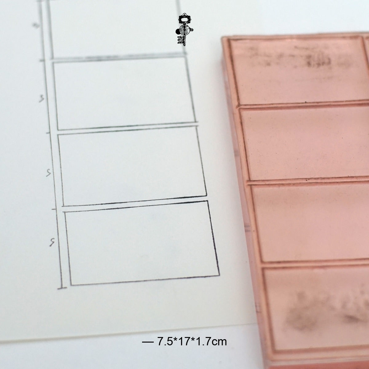 Four-Panel Rectangle Grid Stamp (Comic / Animation Frames)