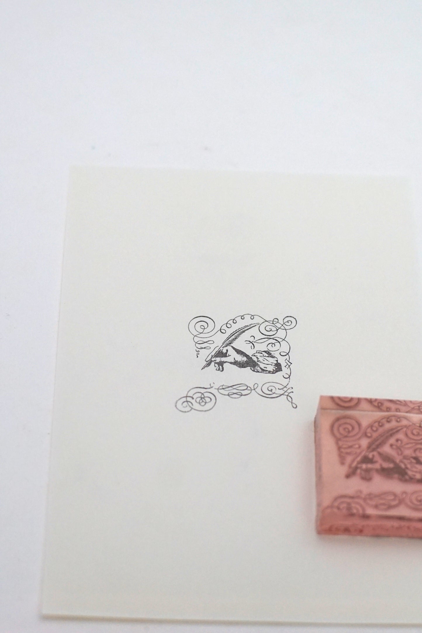 Quill Pen & Flourish Stamp