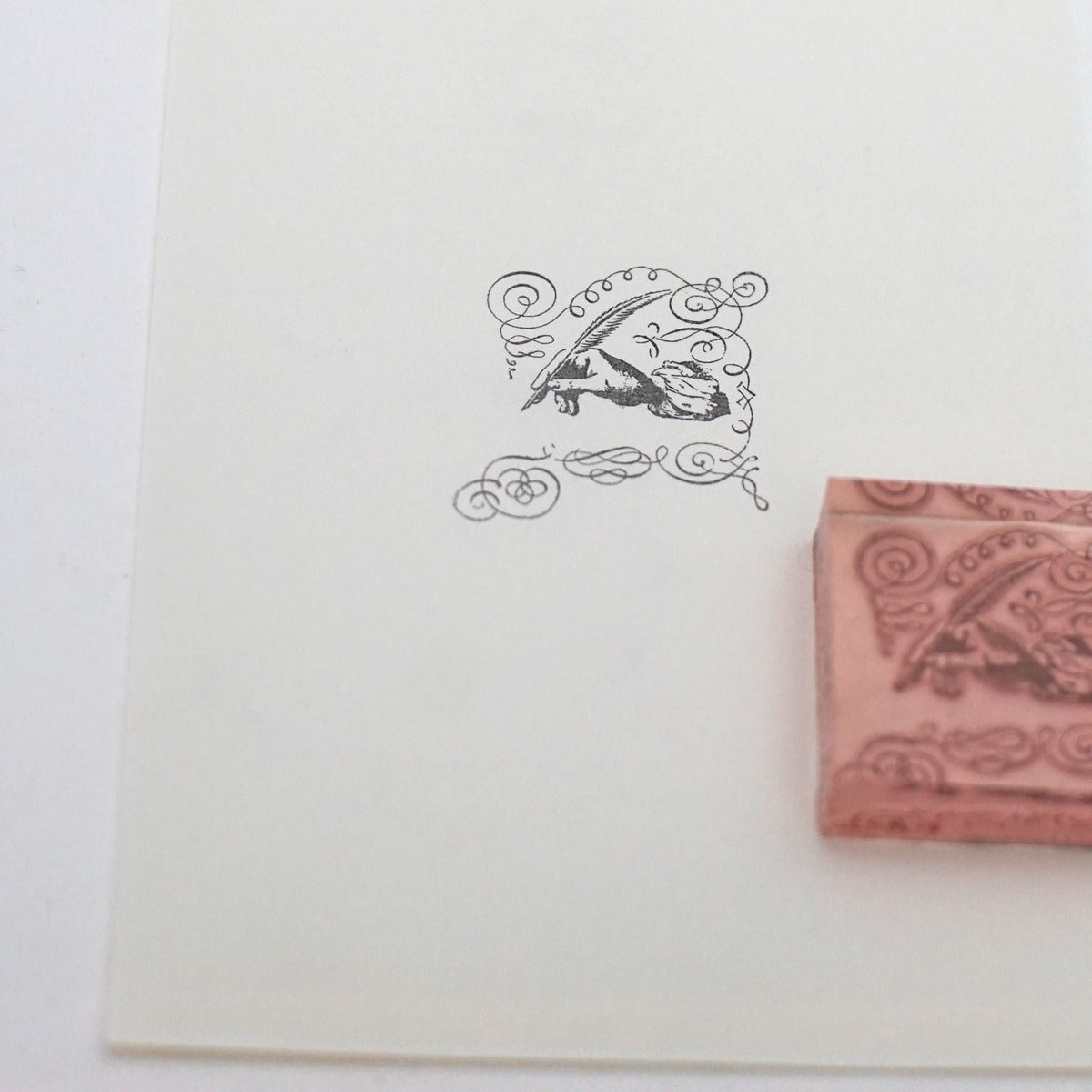 Quill Pen & Flourish Stamp