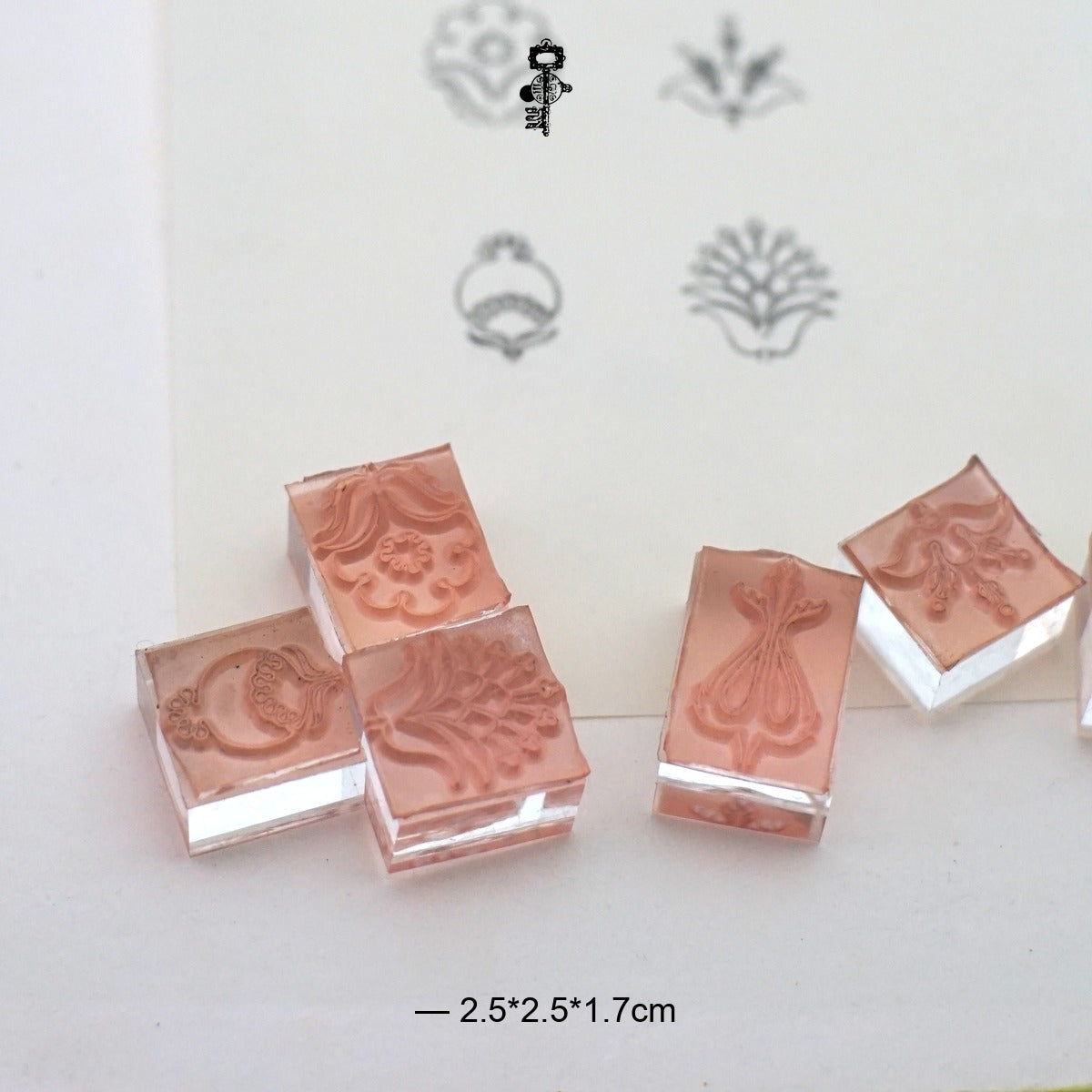 Folk Floral Line-Art Stamp Set (6 Designs)