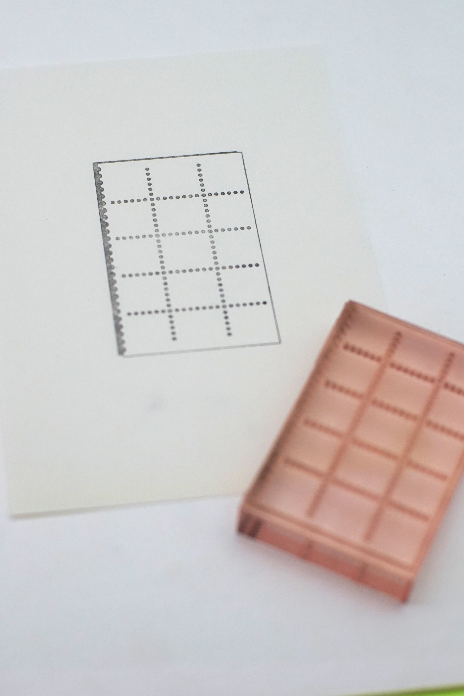 Dotted Grid Note Stamp (Perforated Edge)