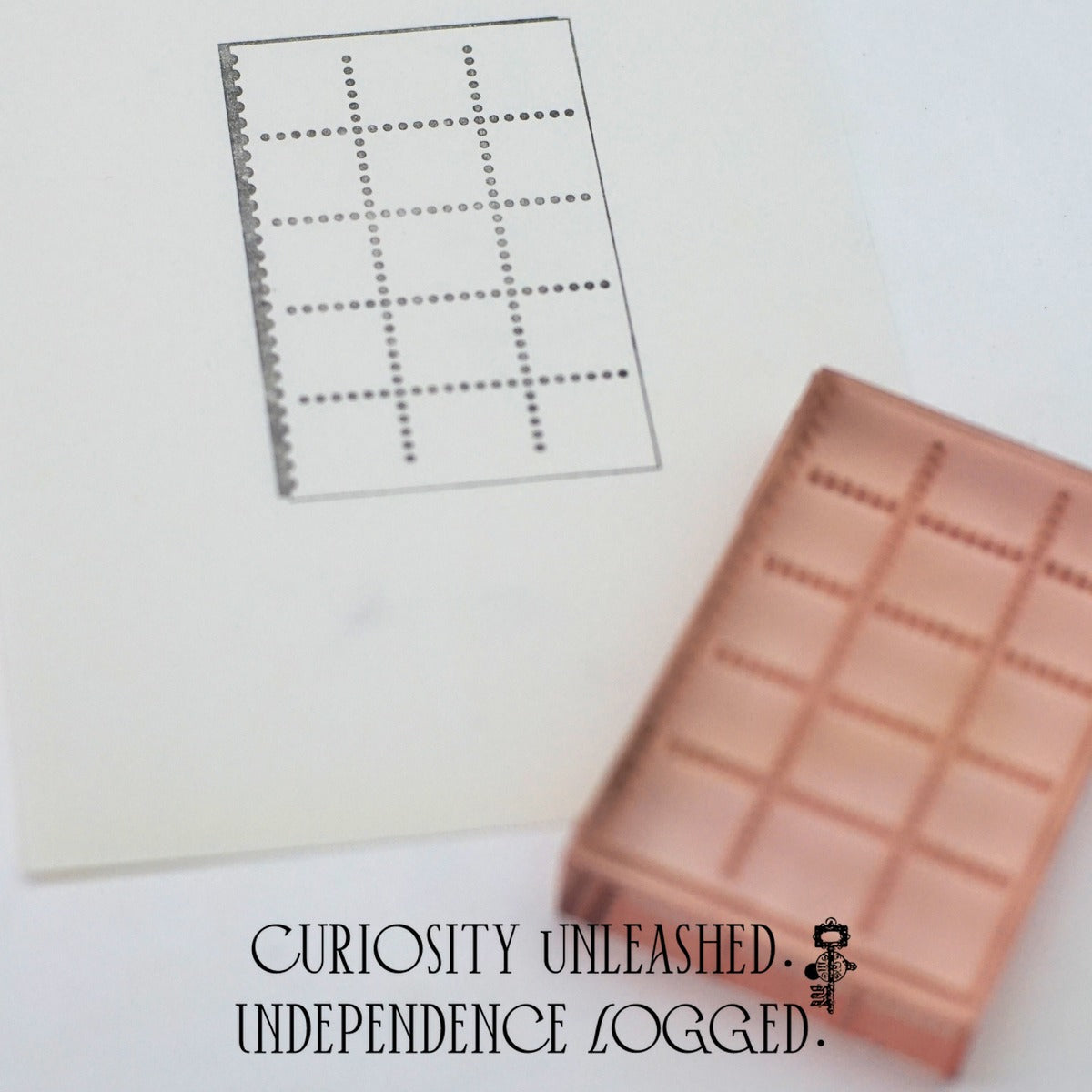 Dotted Grid Note Stamp (Perforated Edge)