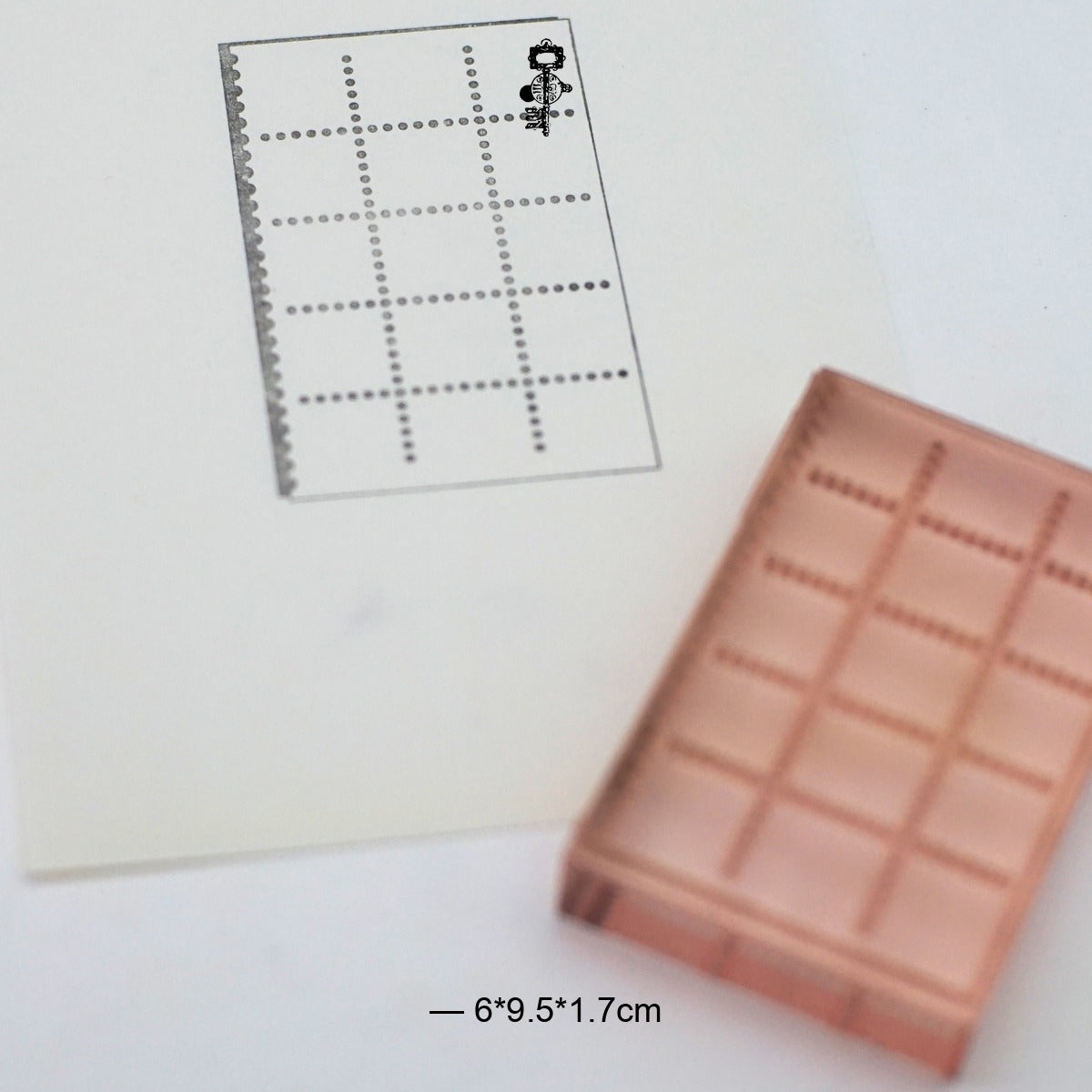 Dotted Grid Note Stamp (Perforated Edge)