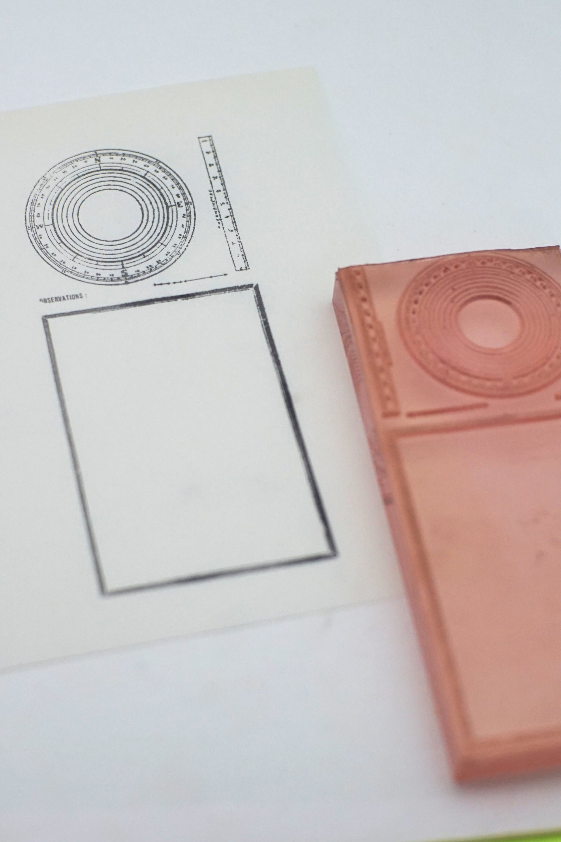 Compass Rose & Observations Log Stamp