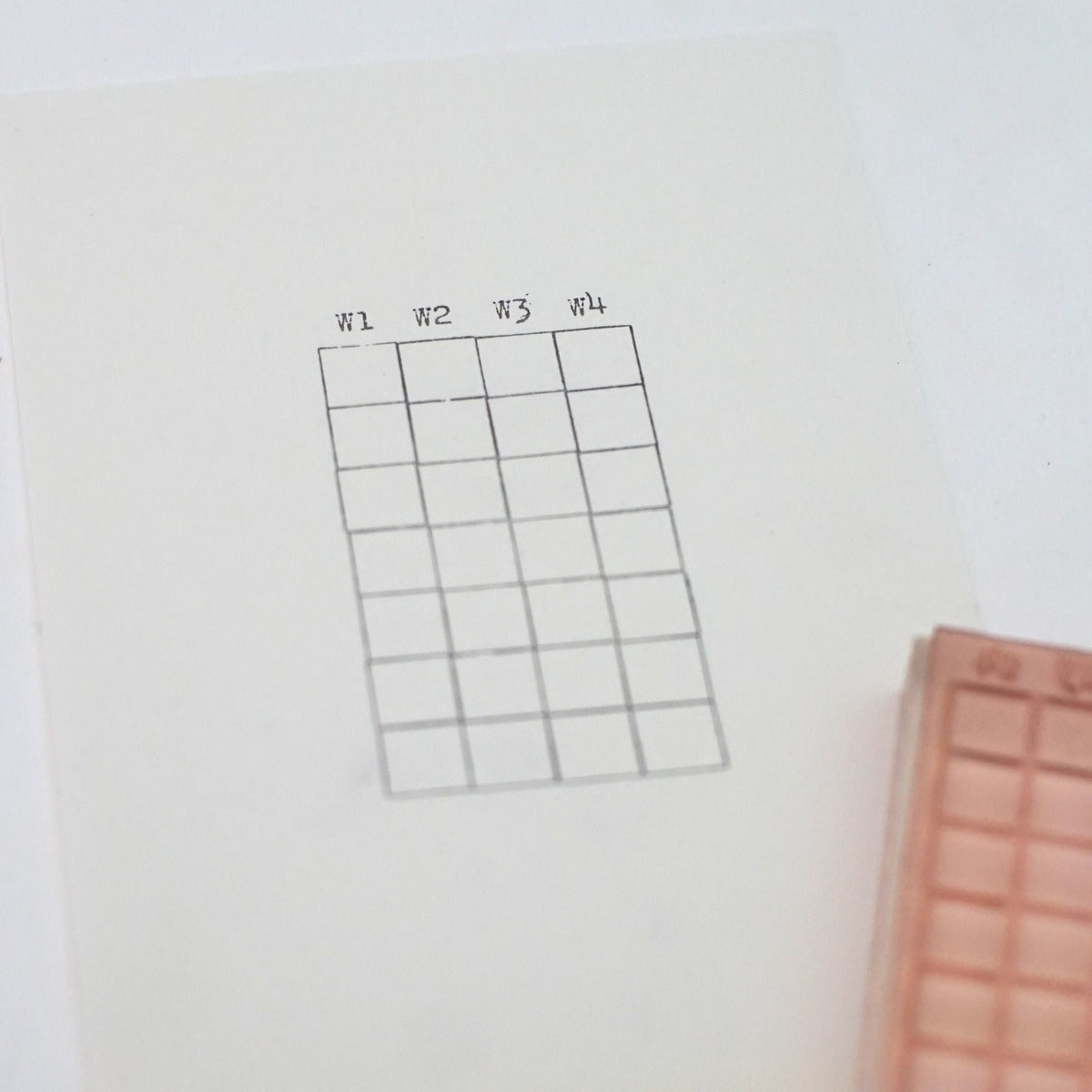 W1–W4 Weekly Planner Grid Stamp
