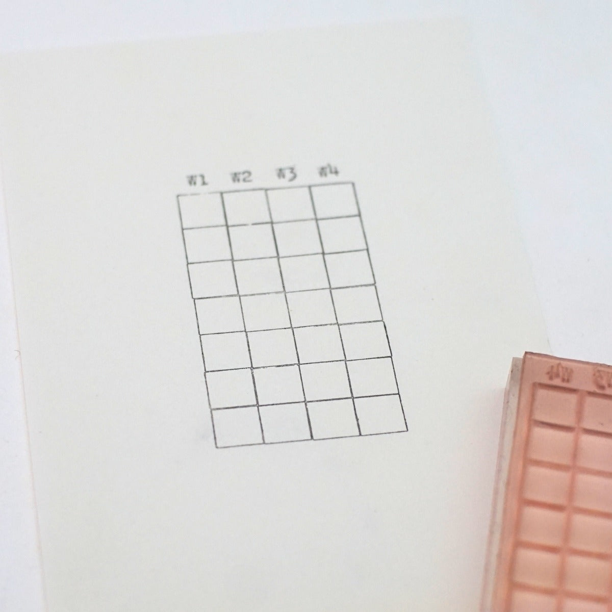 W1–W4 Weekly Planner Grid Stamp