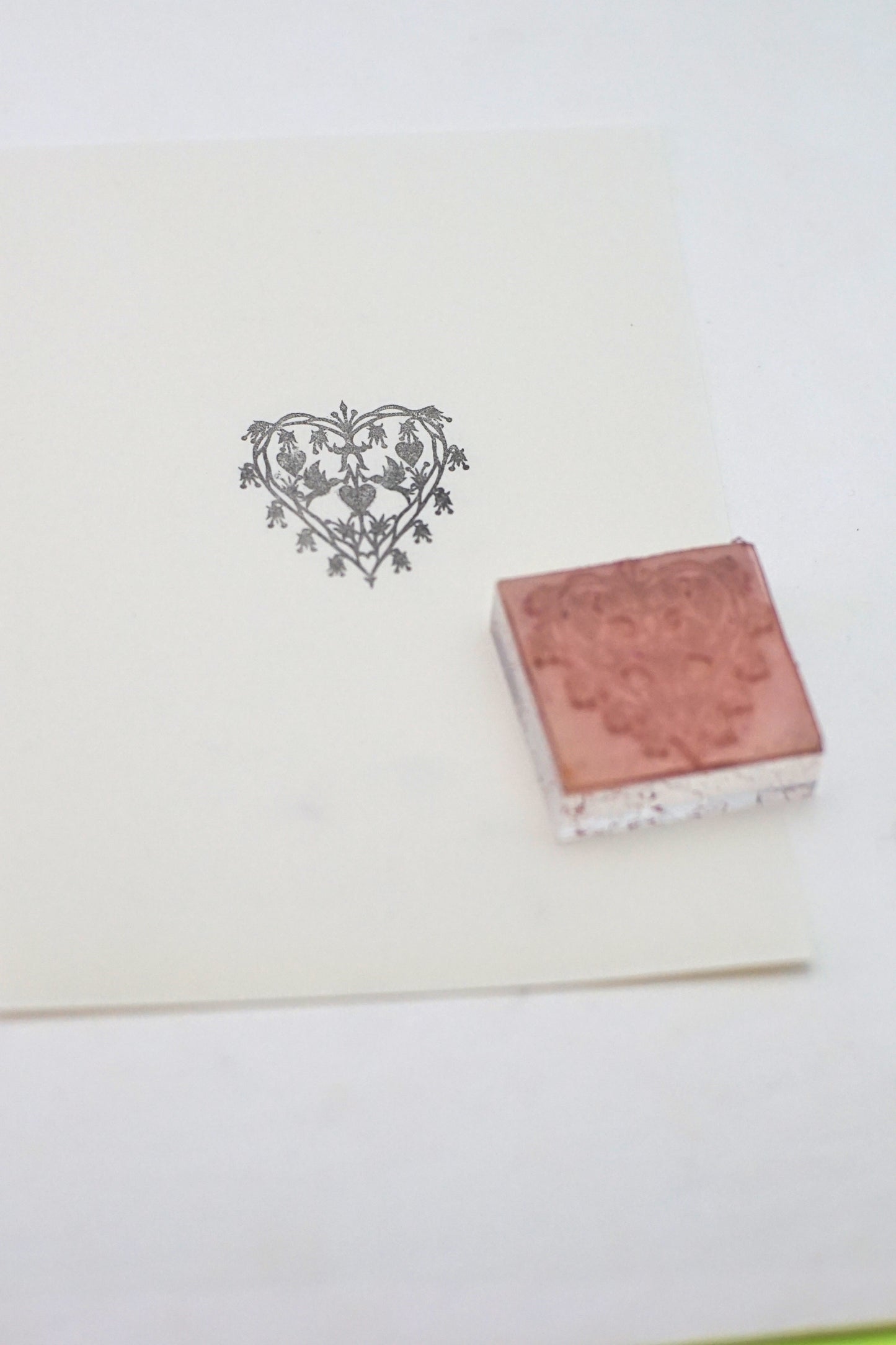 Floral Heart Wreath Stamp
