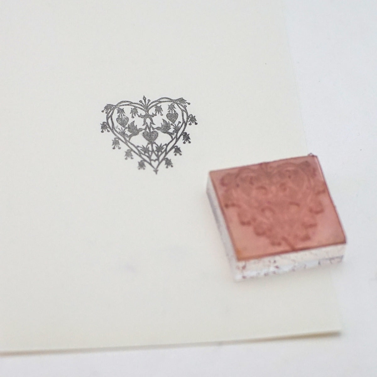 Floral Heart Wreath Stamp