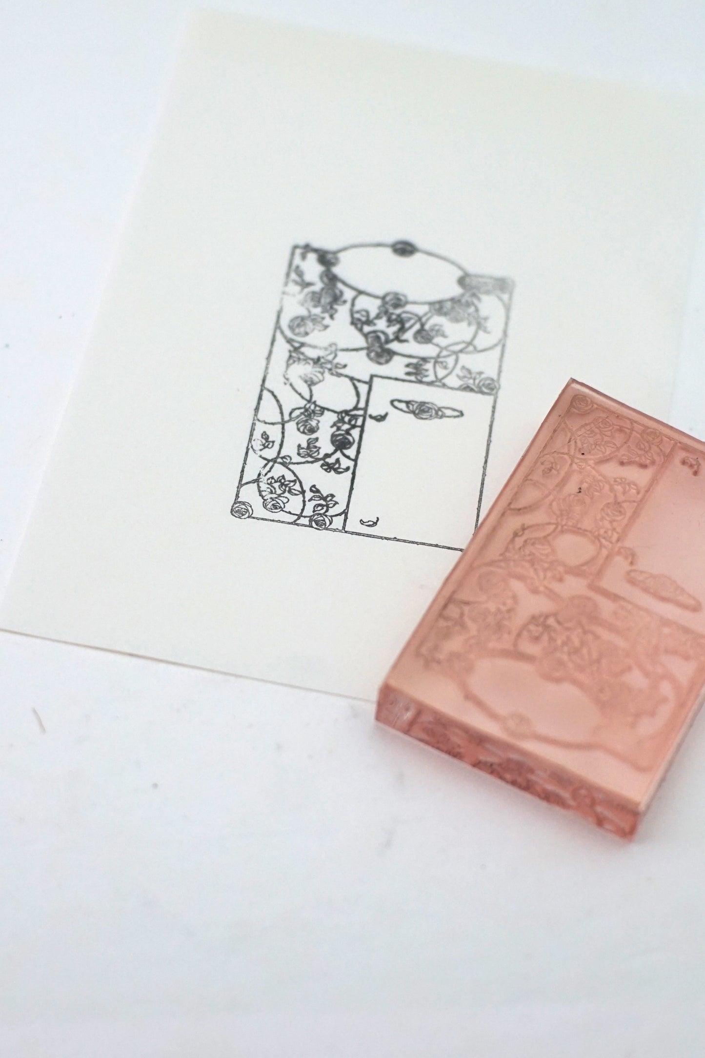 Rose Vine Frame Layout Stamp