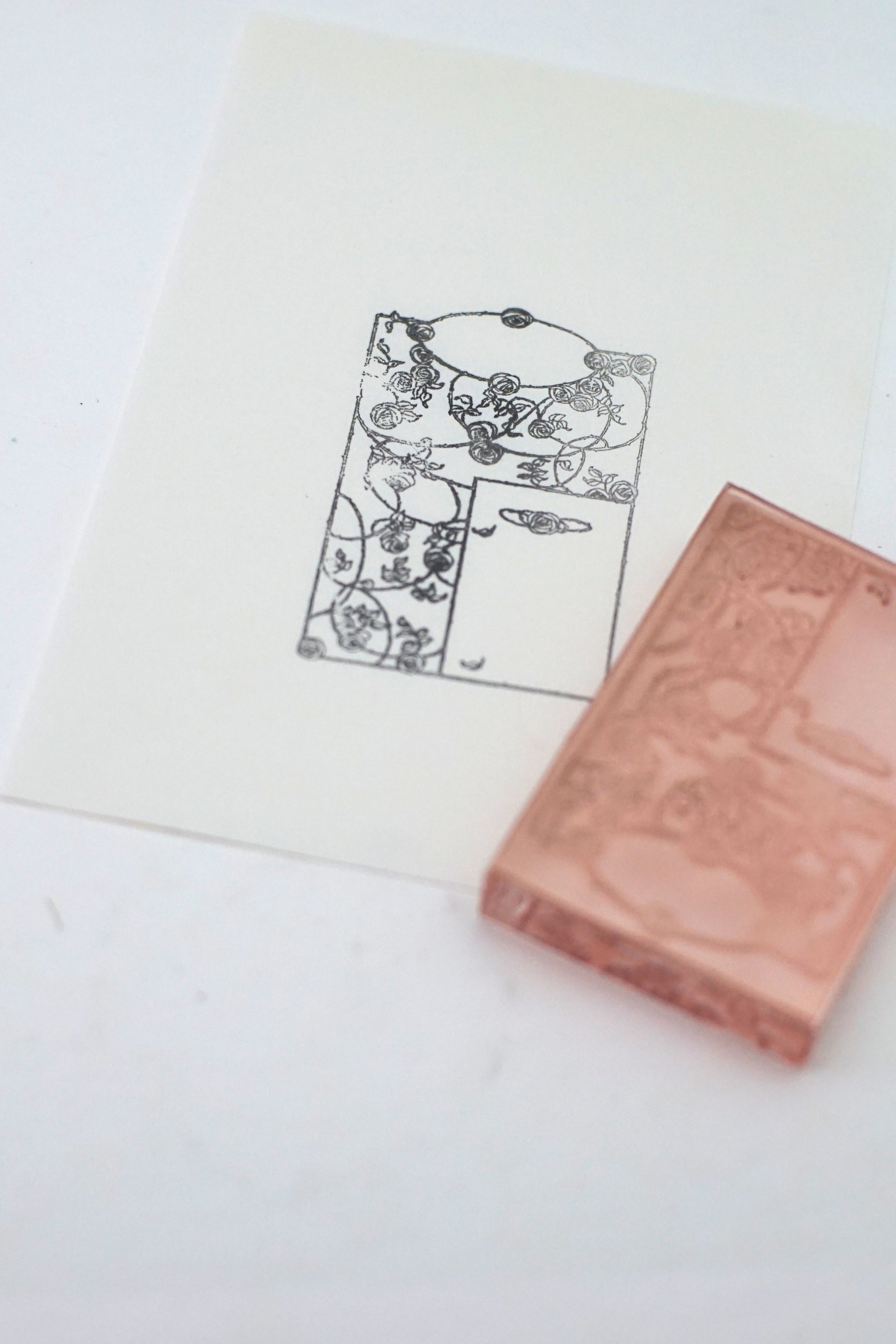 Rose Vine Frame Layout Stamp