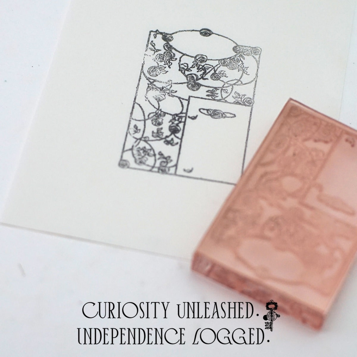 Rose Vine Frame Layout Stamp