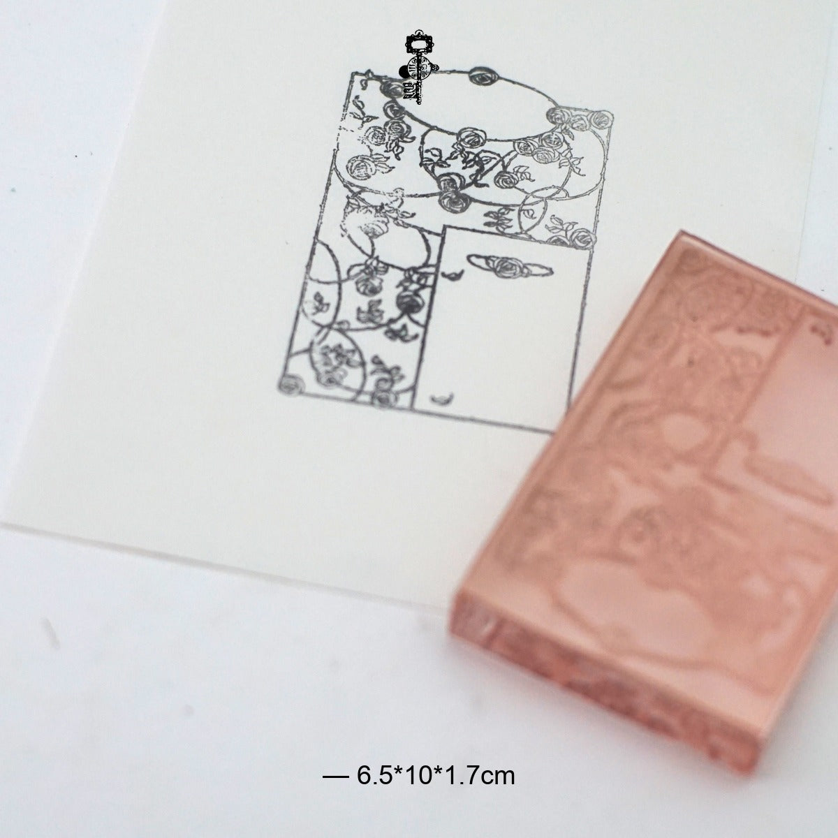 Rose Vine Frame Layout Stamp