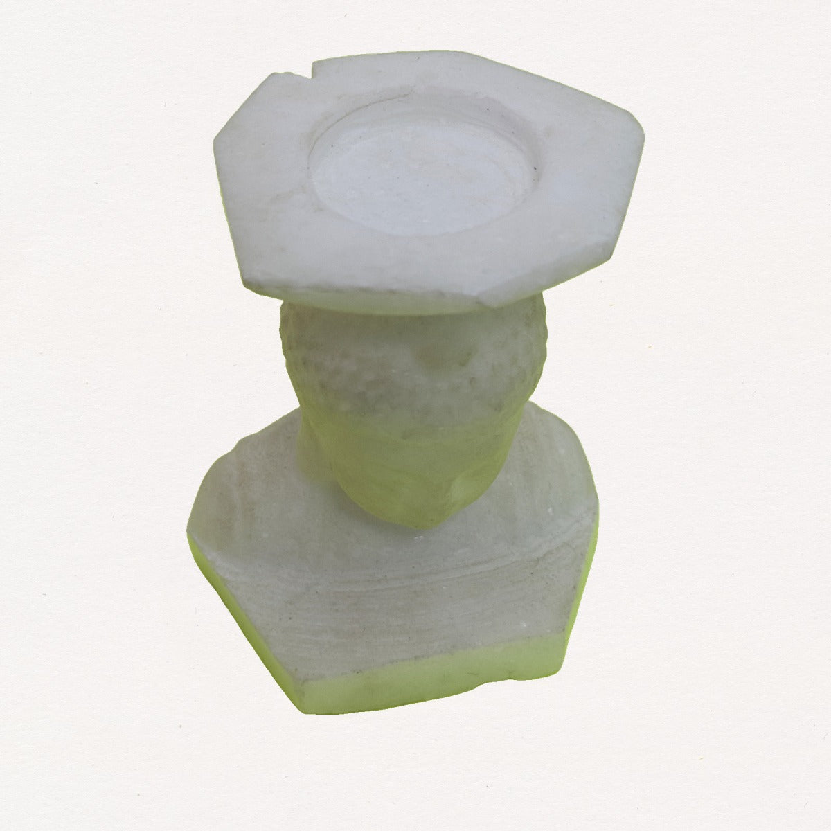 Carved Marble Buddha Candle Holder