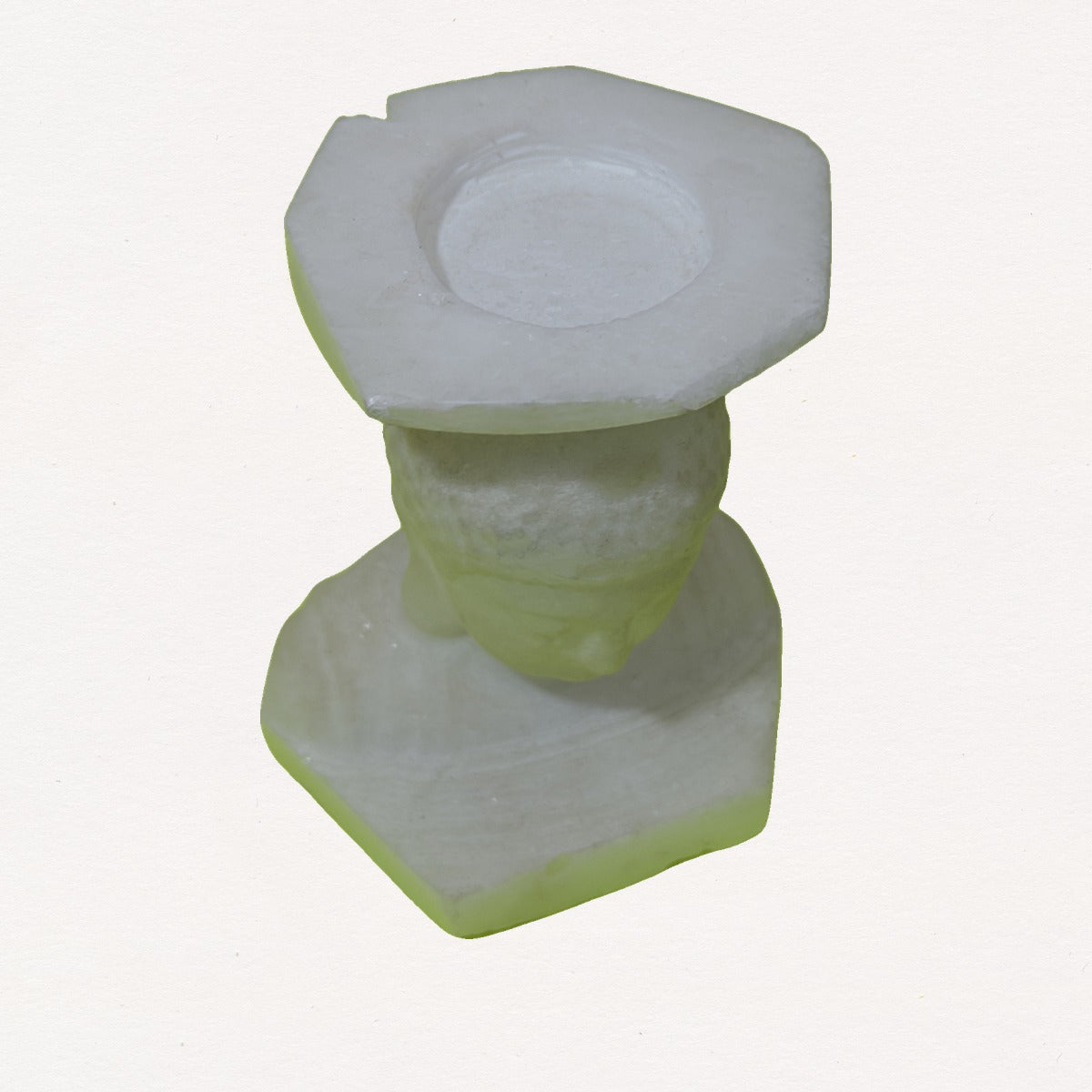 Carved Marble Buddha Candle Holder