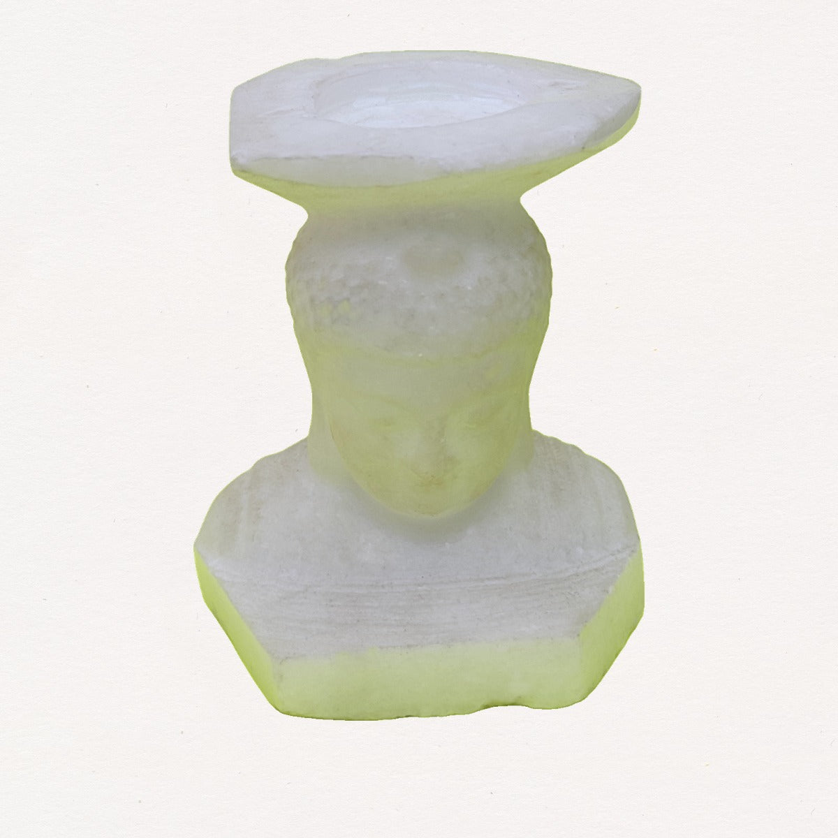 Carved Marble Buddha Candle Holder