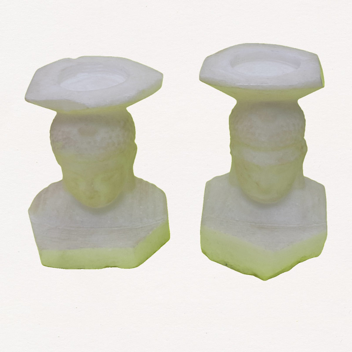 Carved Marble Buddha Candle Holder