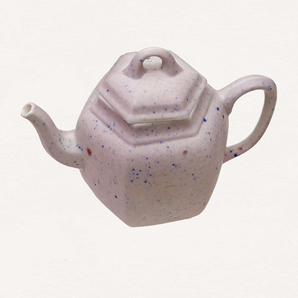 Limited Edition Speckled Pink Ceramic Teapot & Cup Set, 5-Piece