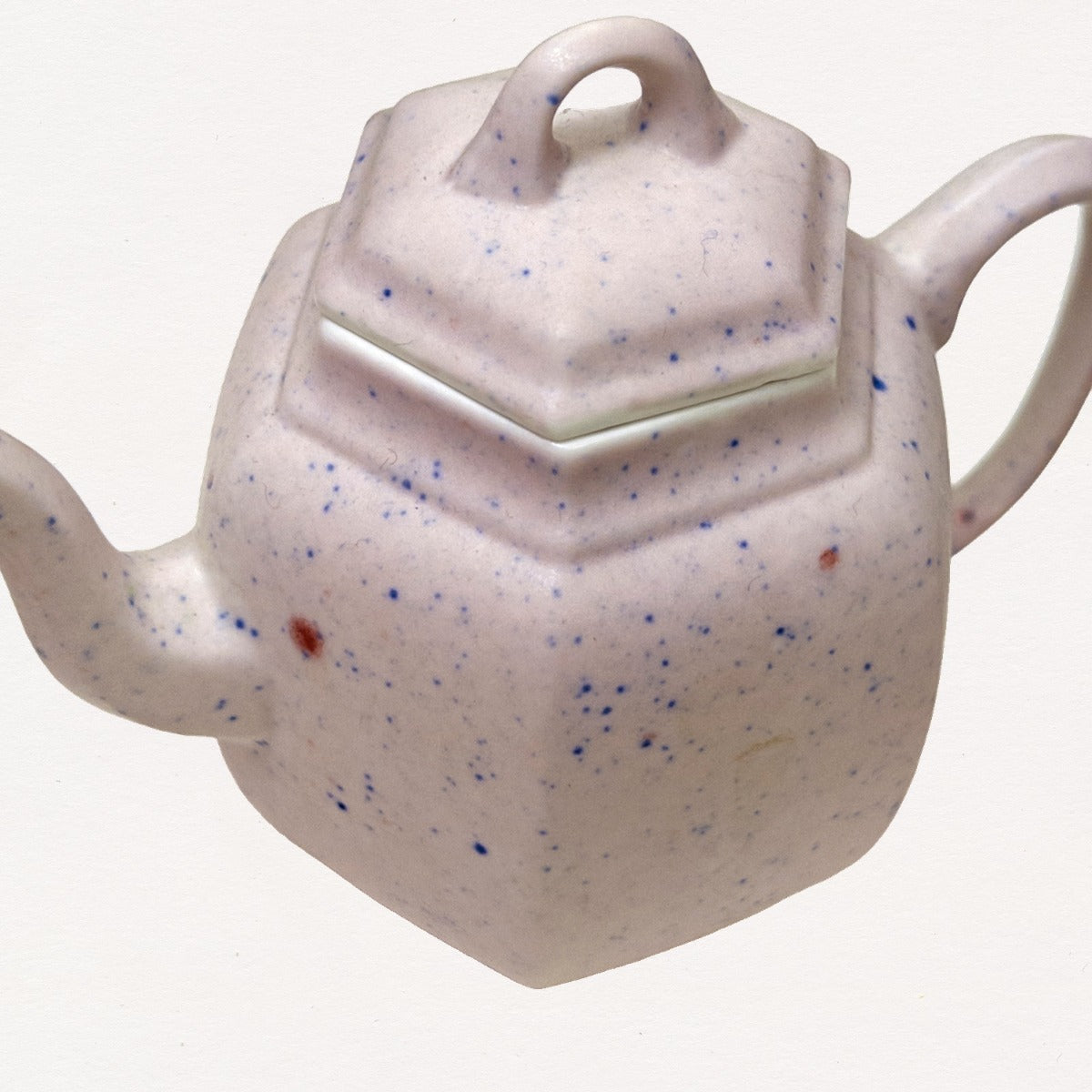 Limited Edition Speckled Pink Ceramic Teapot & Cup Set, 5-Piece