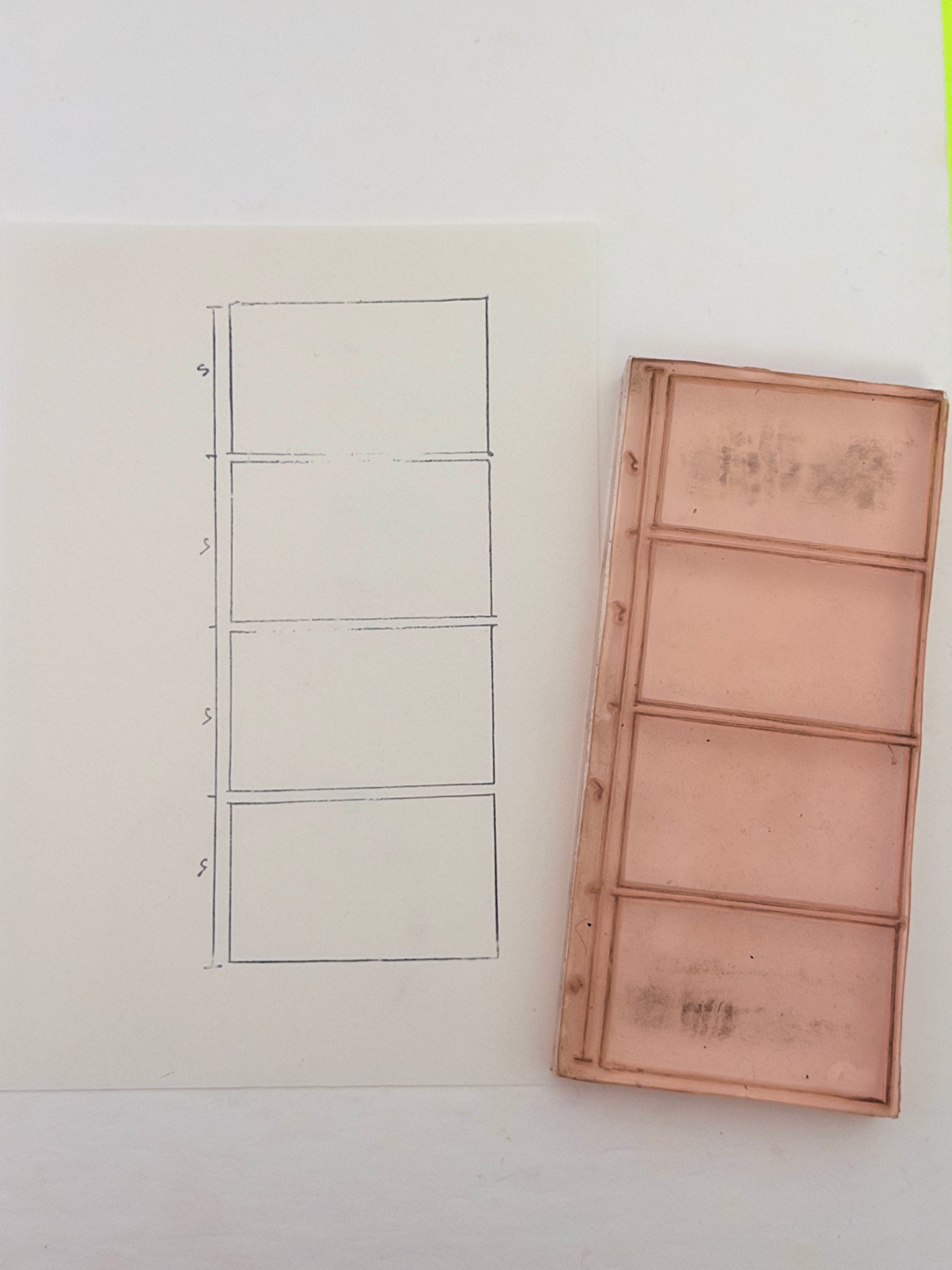 Four-Panel Rectangle Grid Stamp (Comic / Animation Frames)