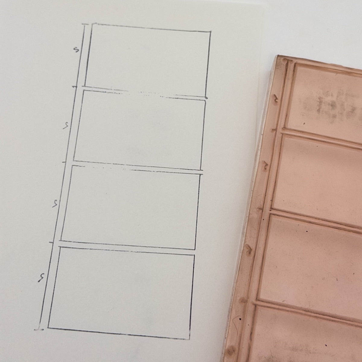 Four-Panel Rectangle Grid Stamp (Comic / Animation Frames)