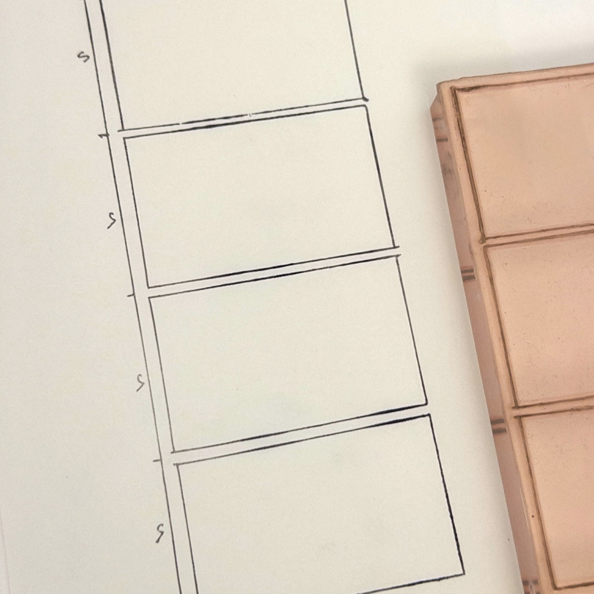 Four-Panel Rectangle Grid Stamp (Comic / Animation Frames)