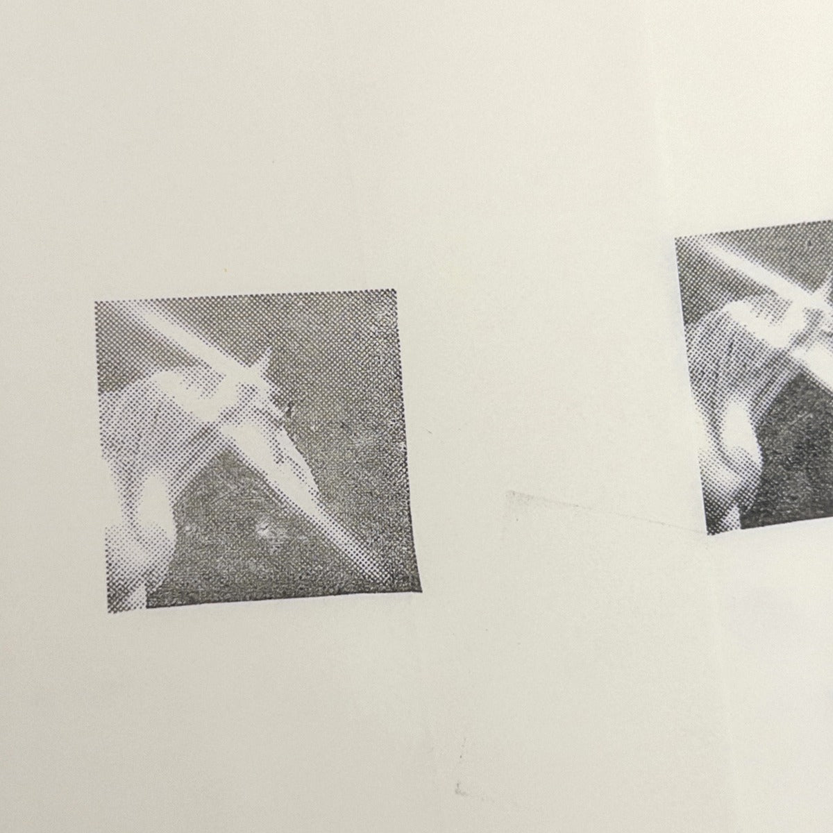 Halftone Unicorn Photo Stamp