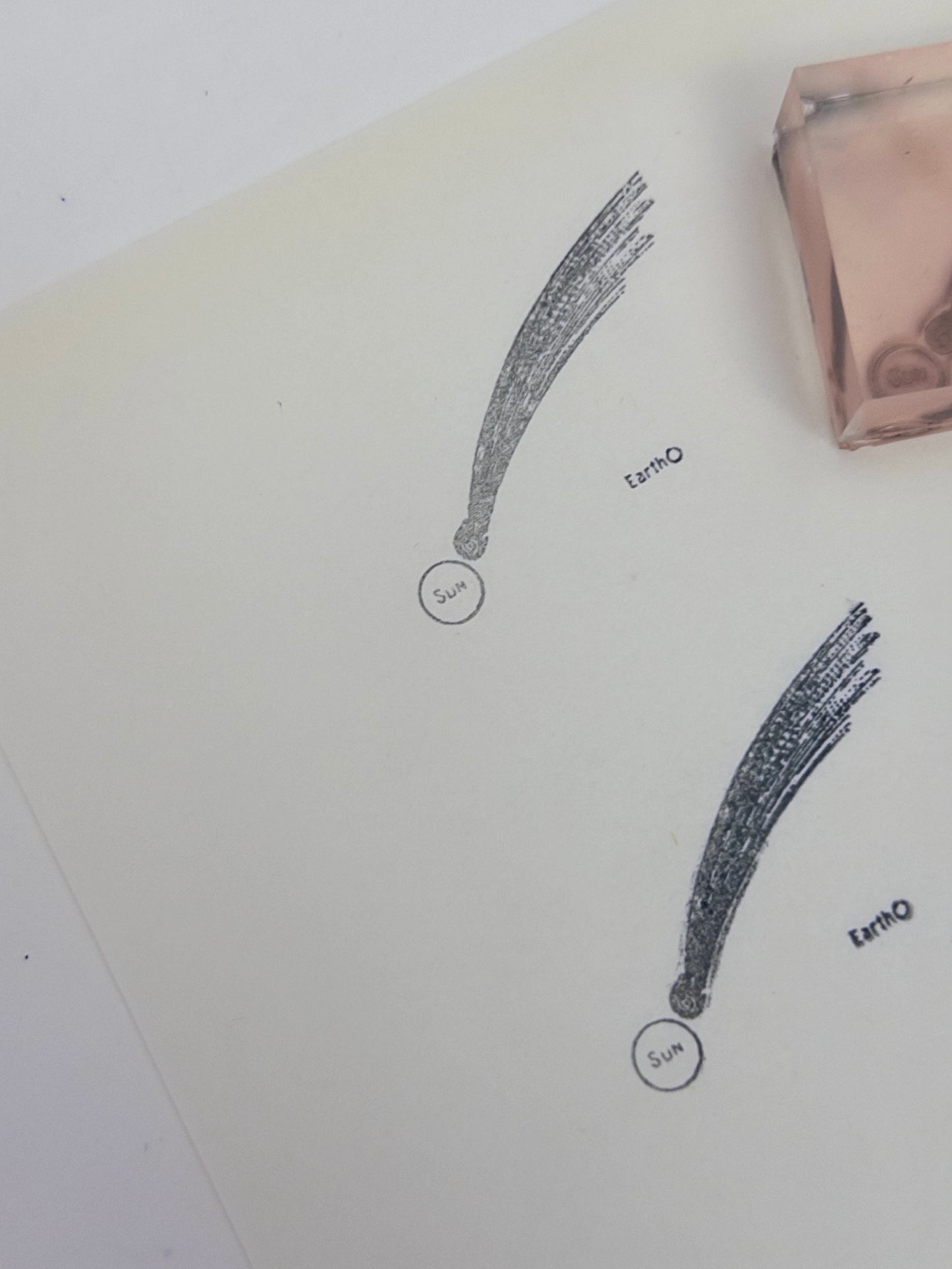 Comet Orbit Diagram Stamp