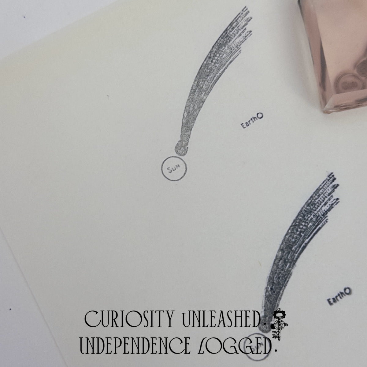 Comet Orbit Diagram Stamp