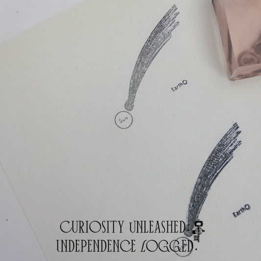 Comet Orbit Diagram Stamp