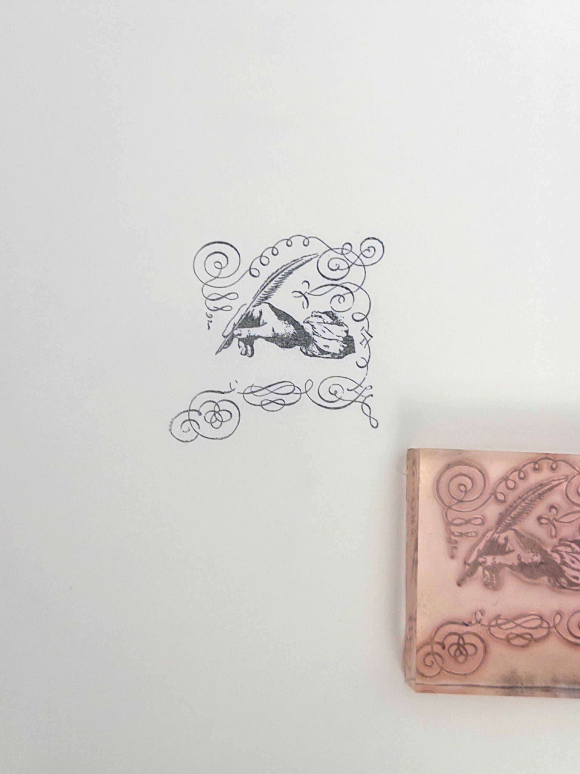 Quill Pen & Flourish Stamp