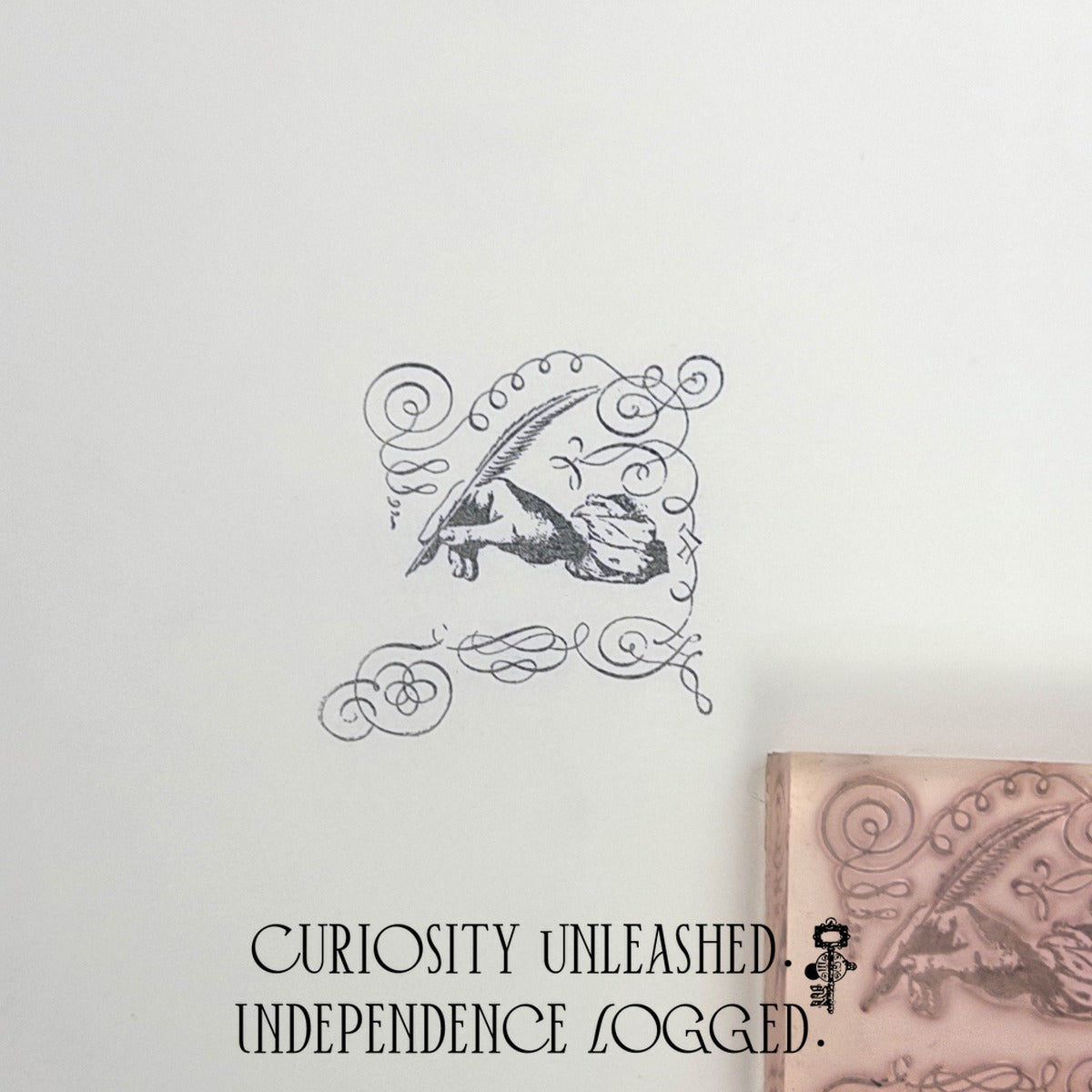 Quill Pen & Flourish Stamp