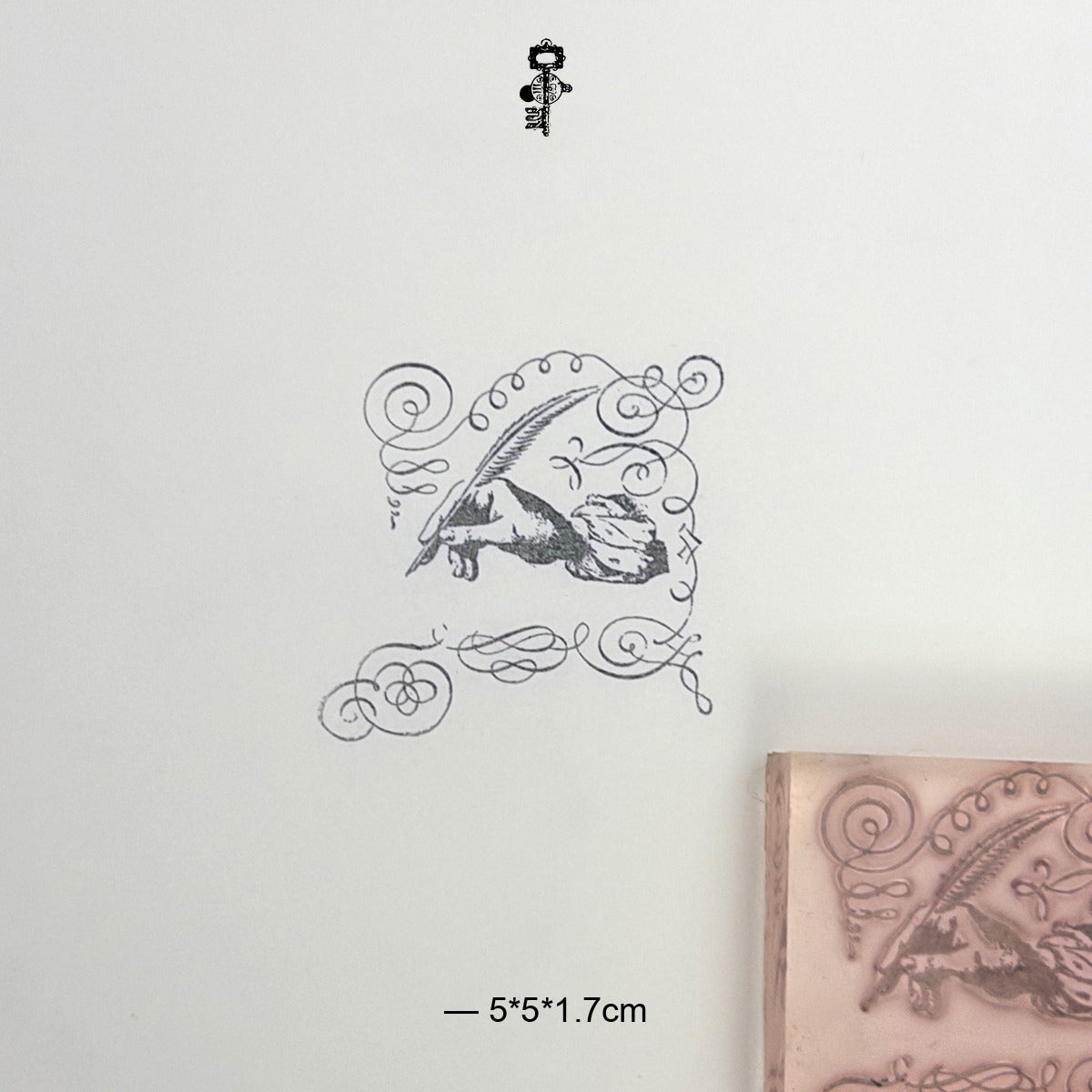 Quill Pen & Flourish Stamp