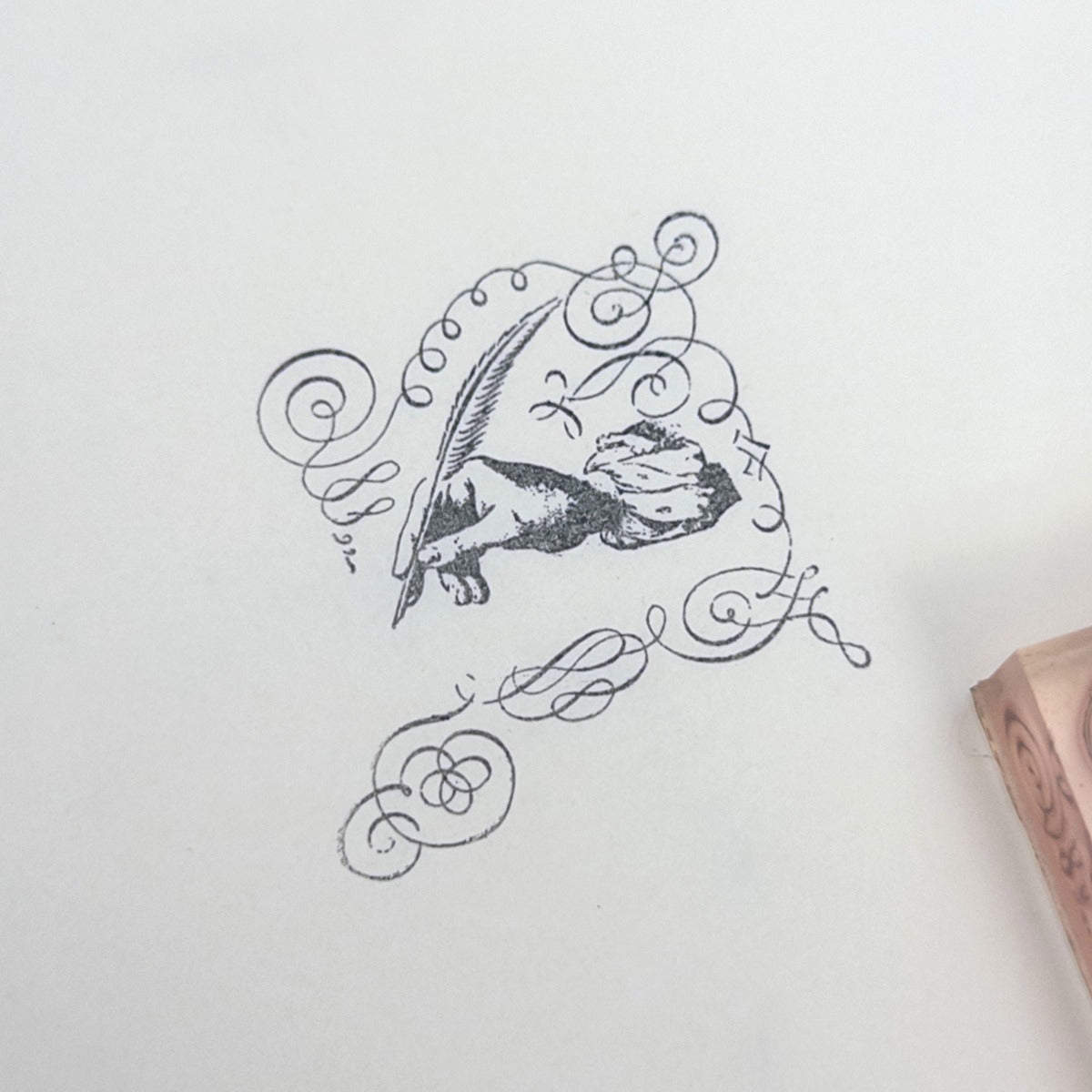 Quill Pen & Flourish Stamp